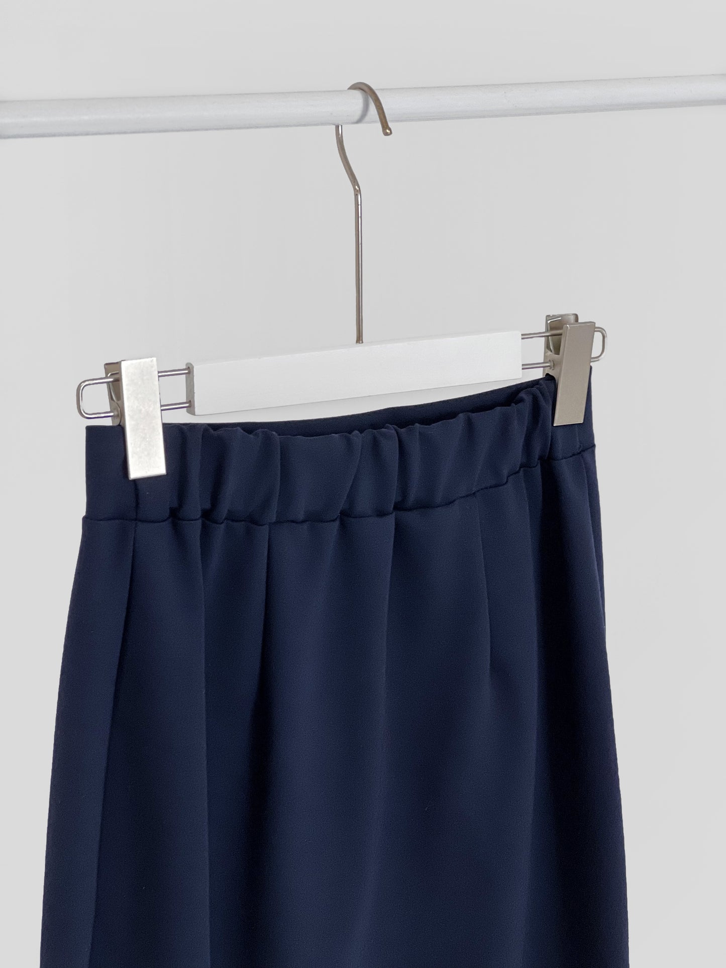 Kaci Midi Skirt with Slit - Navy