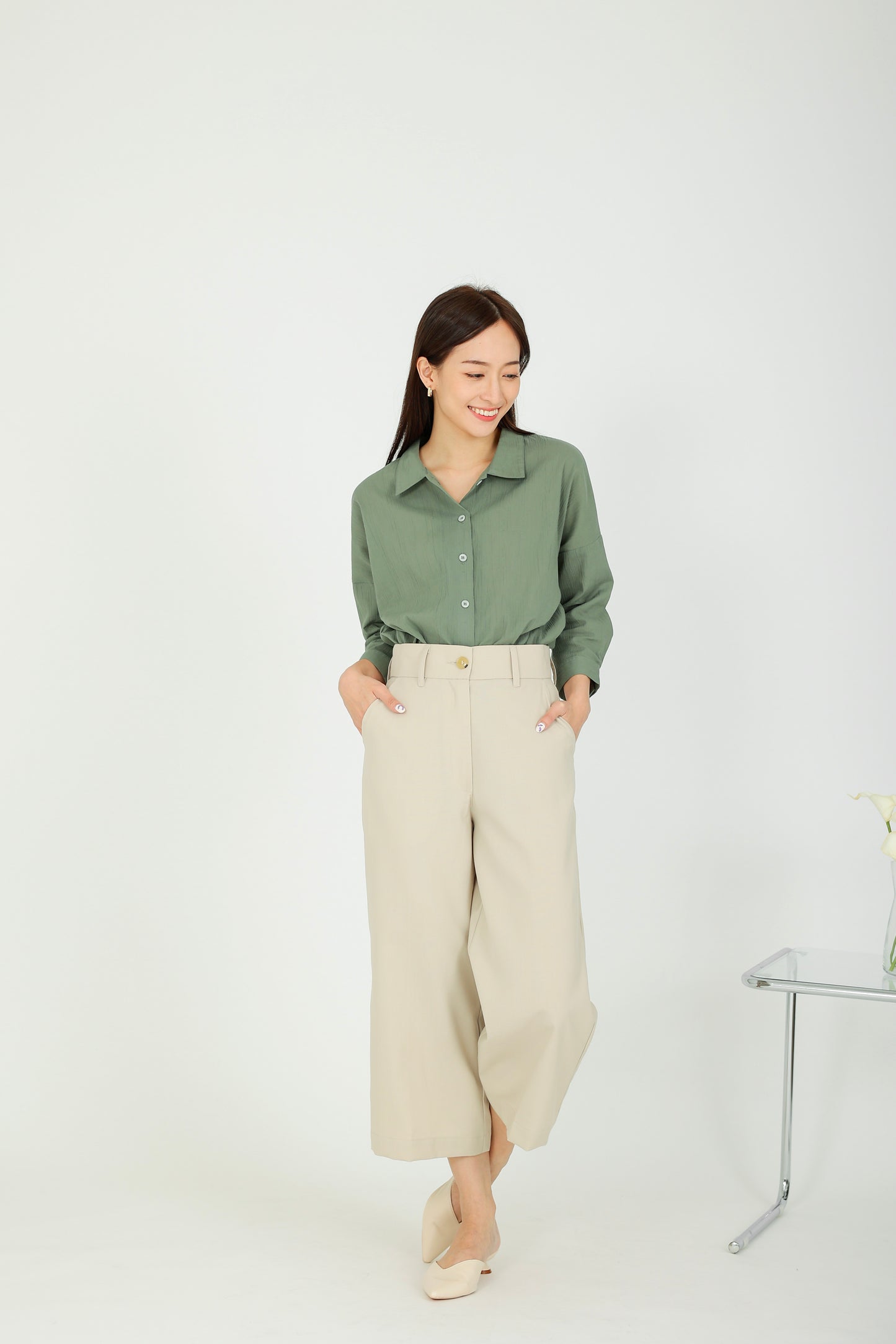 Harper Classic Trouser - Stone