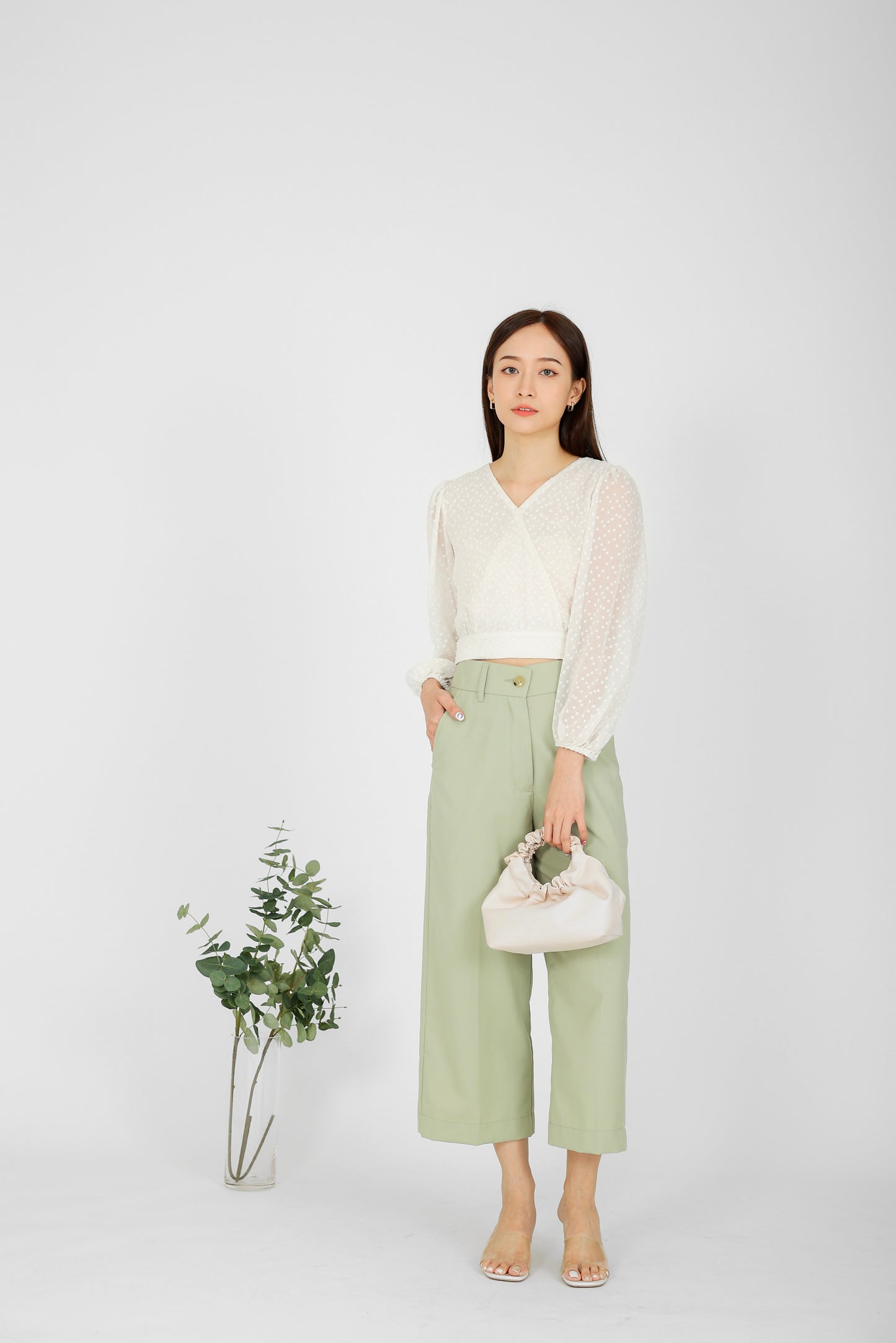 Harper Classic Trouser - Sage