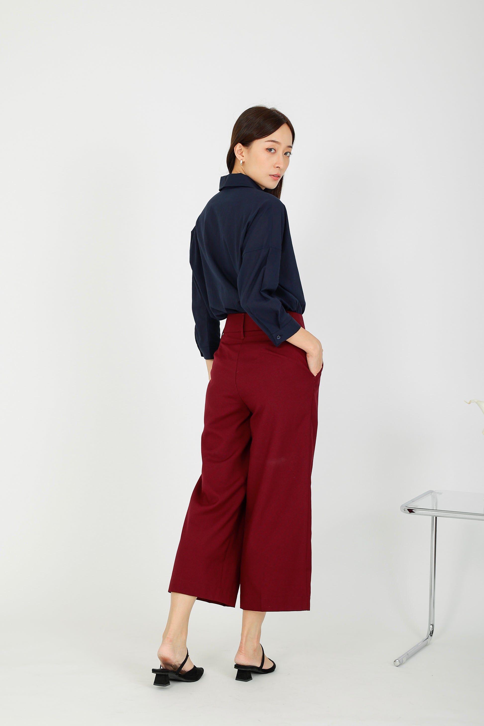 Harper Classic Trouser - Maroon