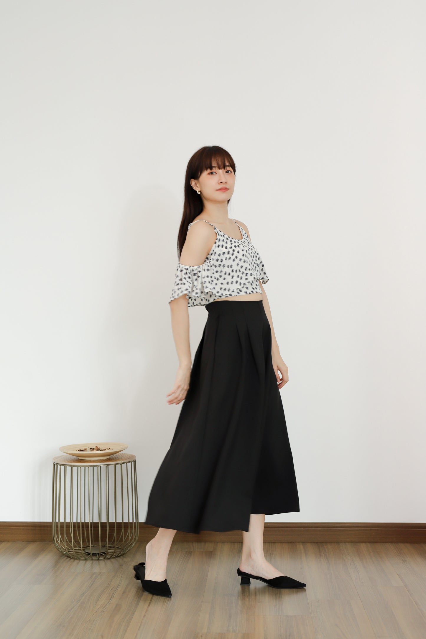 Brye Printed Crop - Cream