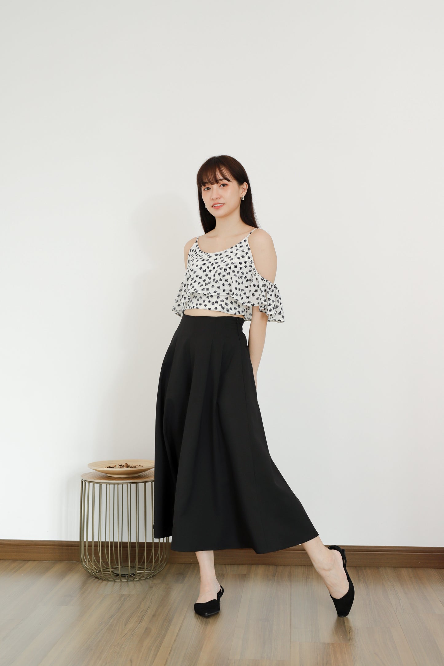 Brye Printed Crop - Cream