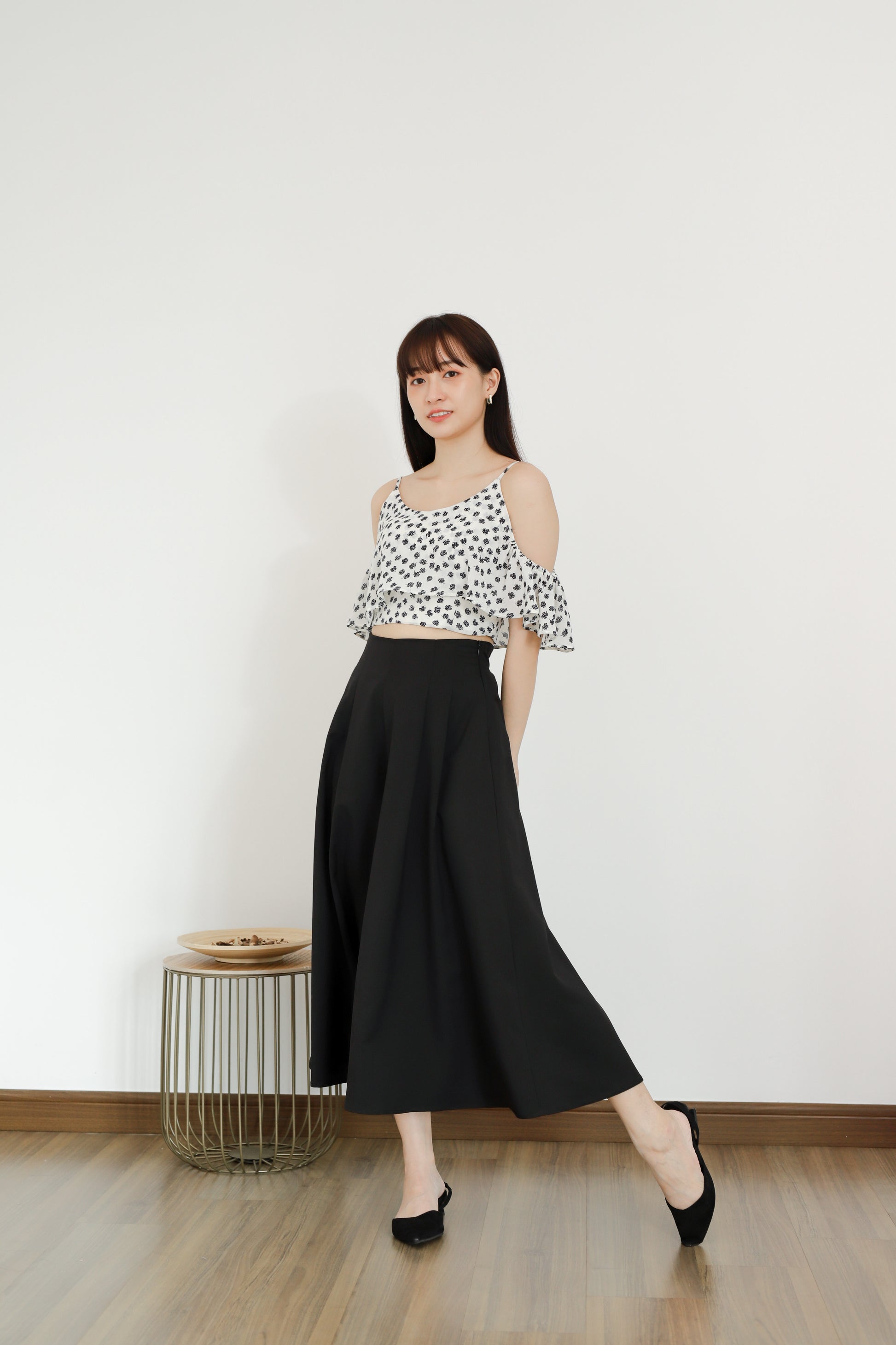 Brye Printed Crop - Cream