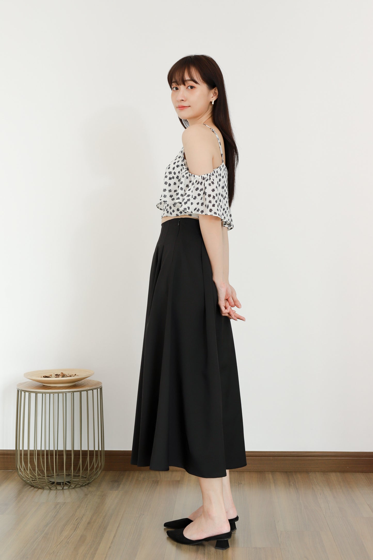 Brye Printed Crop - Cream
