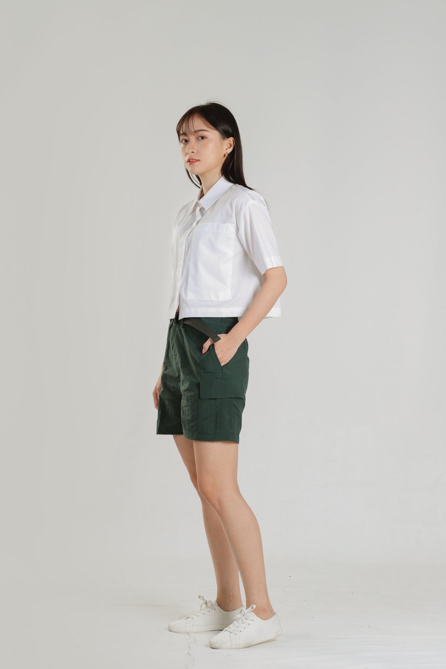 Jayne Big Pocket Top - White