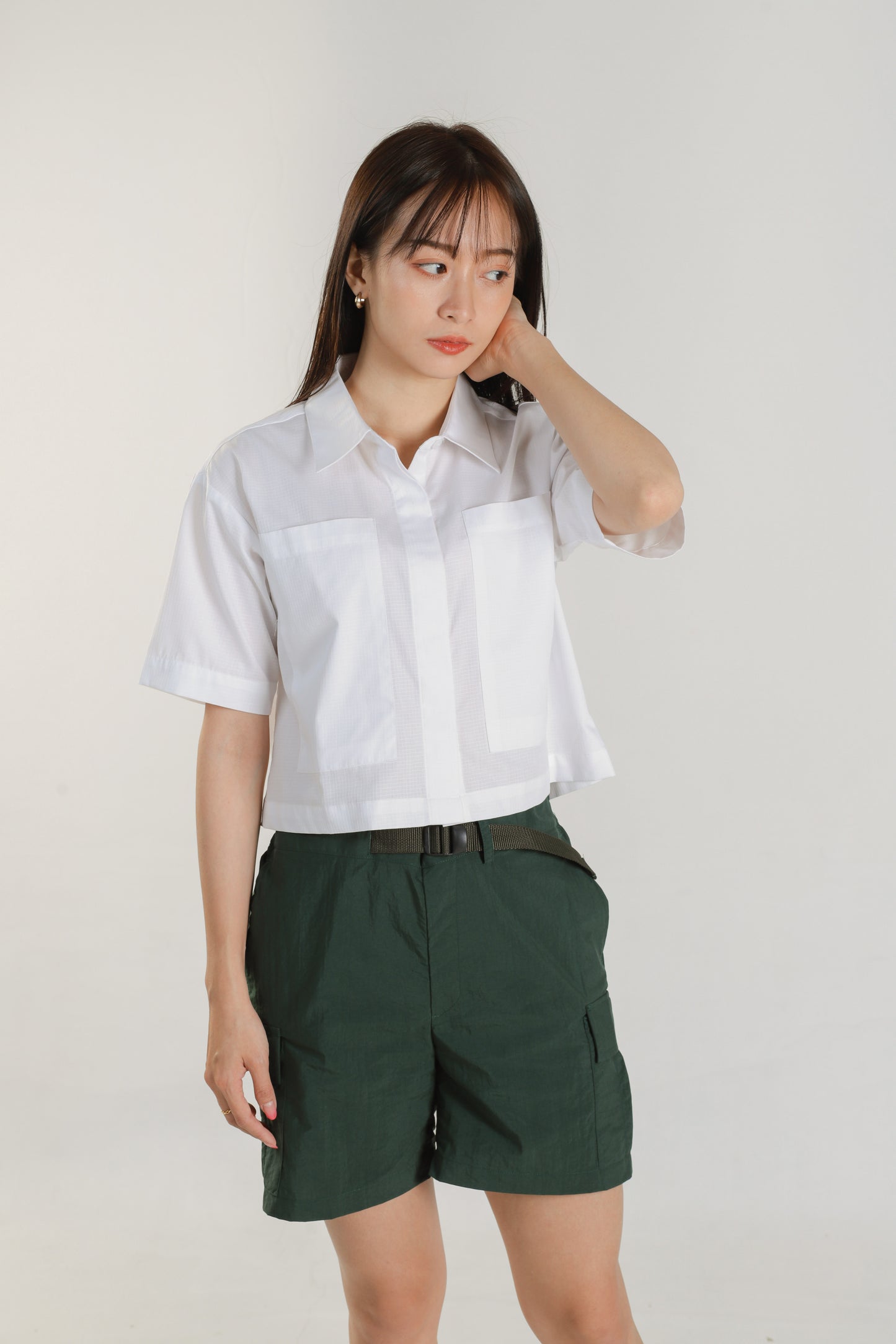 Jayne Big Pocket Top - White