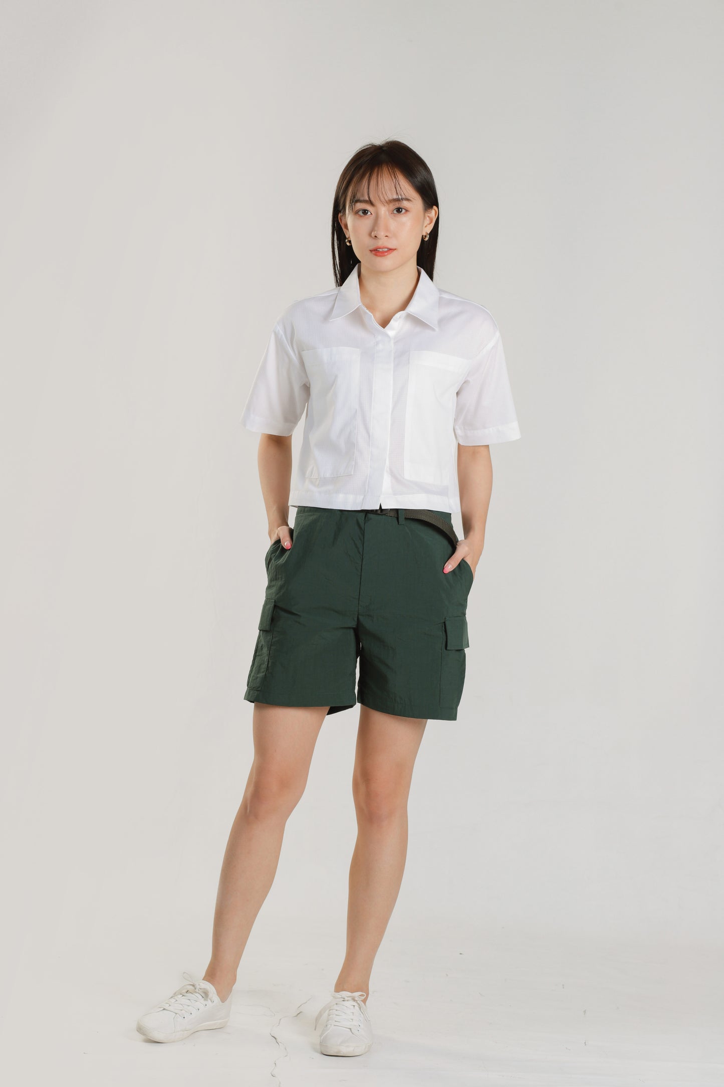 Jayne Big Pocket Top - White