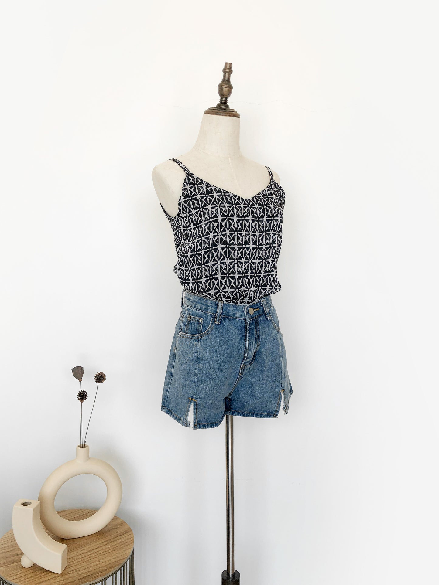 Mellow Cami Top - Batik Black