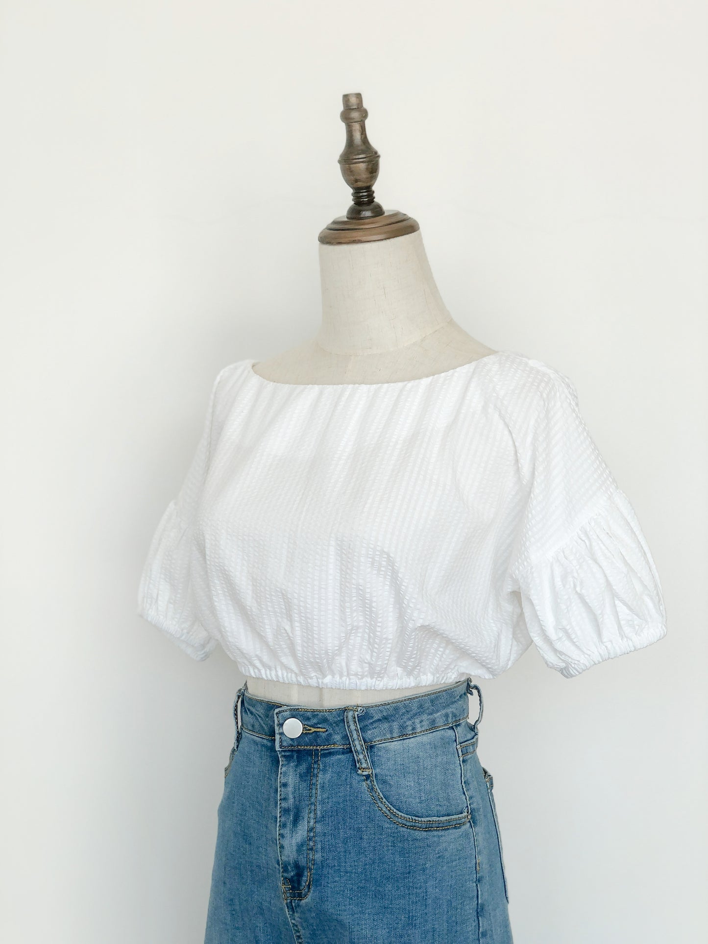 Evania Ruched Blouse - White
