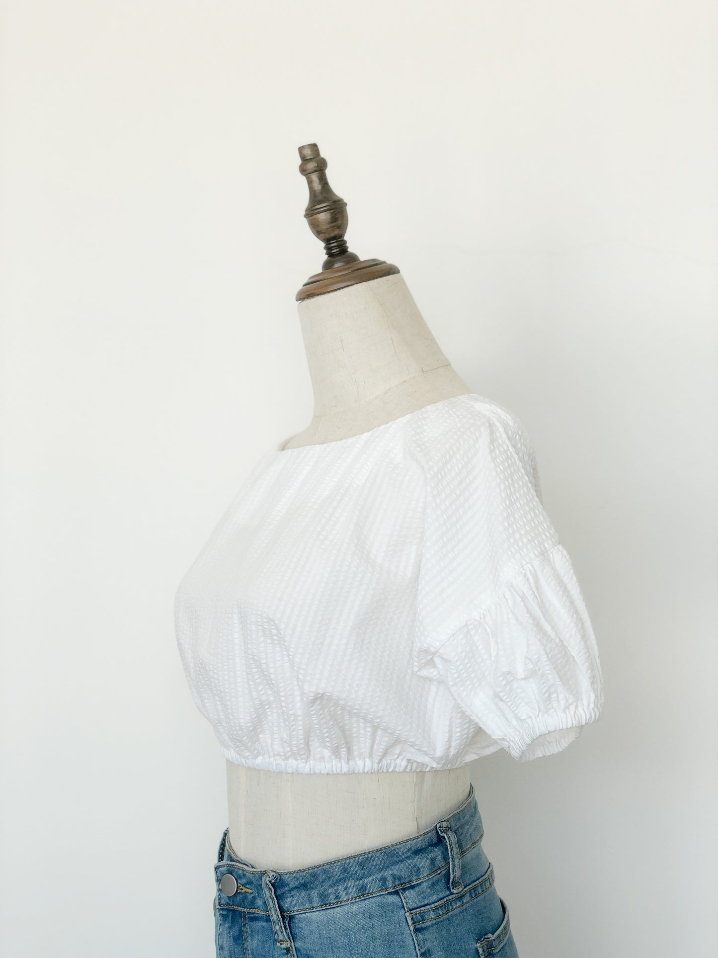 Evania Ruched Blouse - White