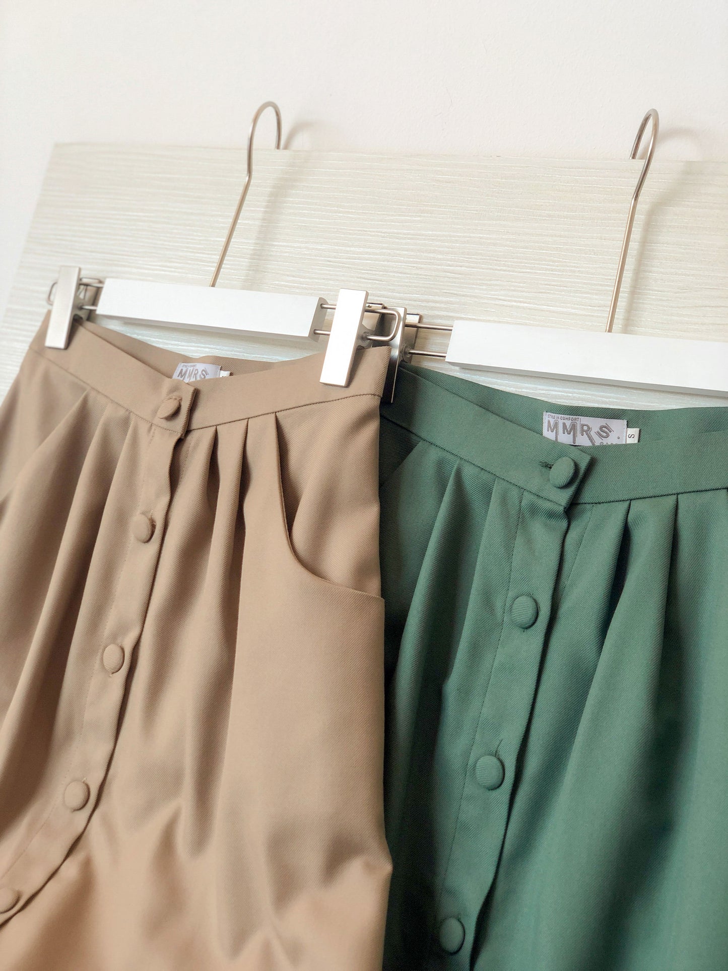 Paloma Button Skirt - Fern