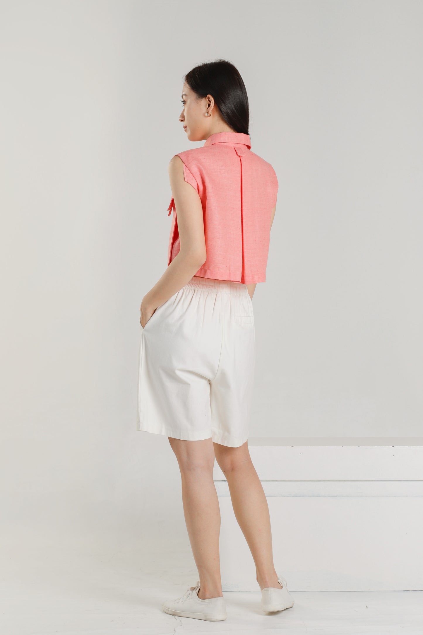 Jordyn Front Pocket Top - Coral