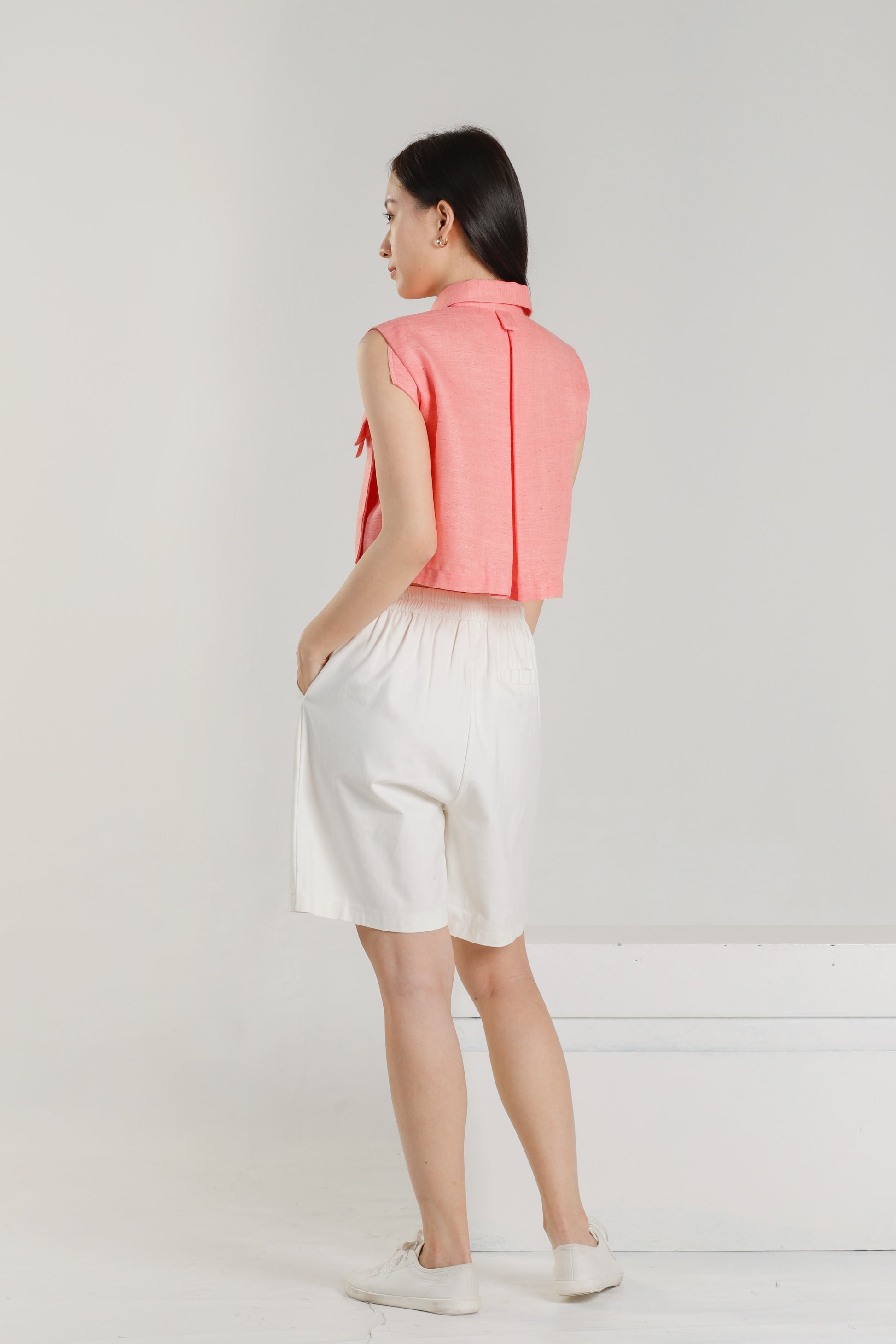 Jordyn Front Pocket Top - Coral