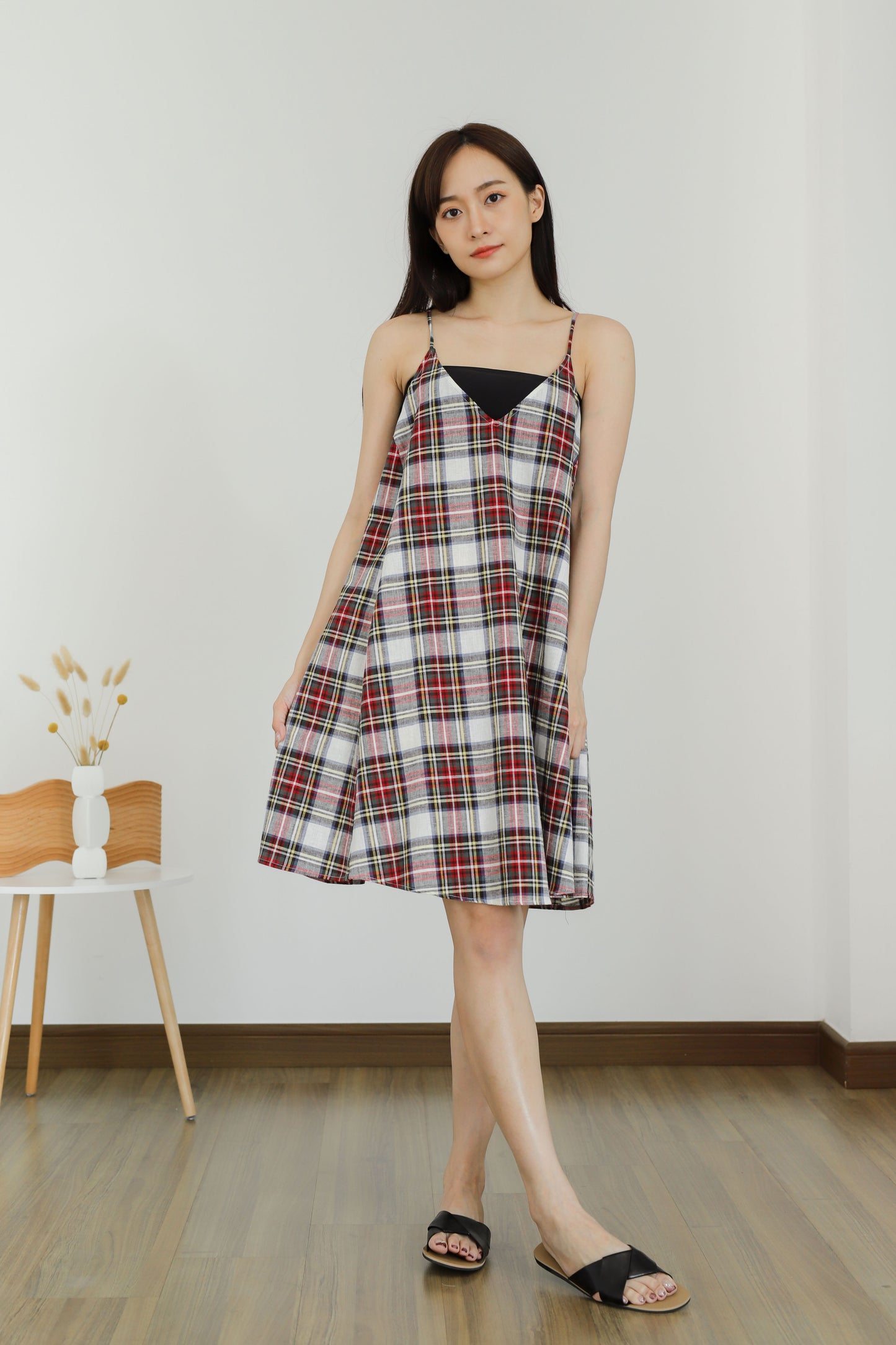Zyanya Relaxed Summer Dress - Checks