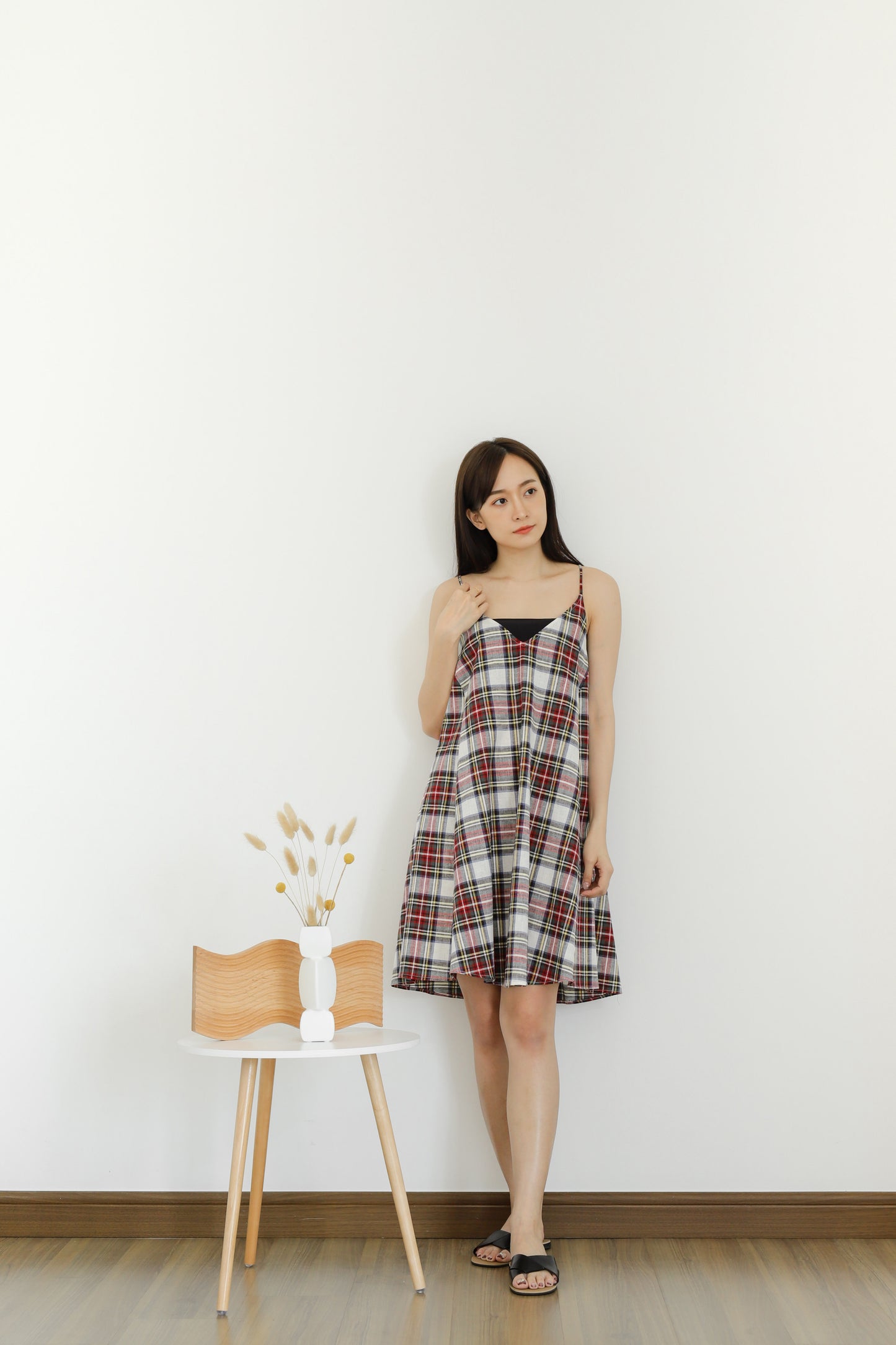 Zyanya Relaxed Summer Dress - Checks