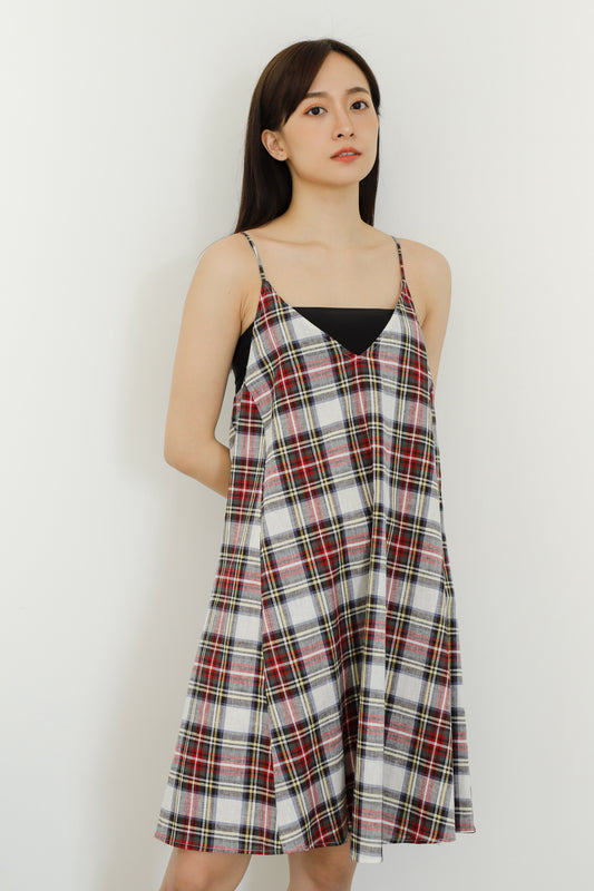 Zyanya Relaxed Summer Dress - Checks