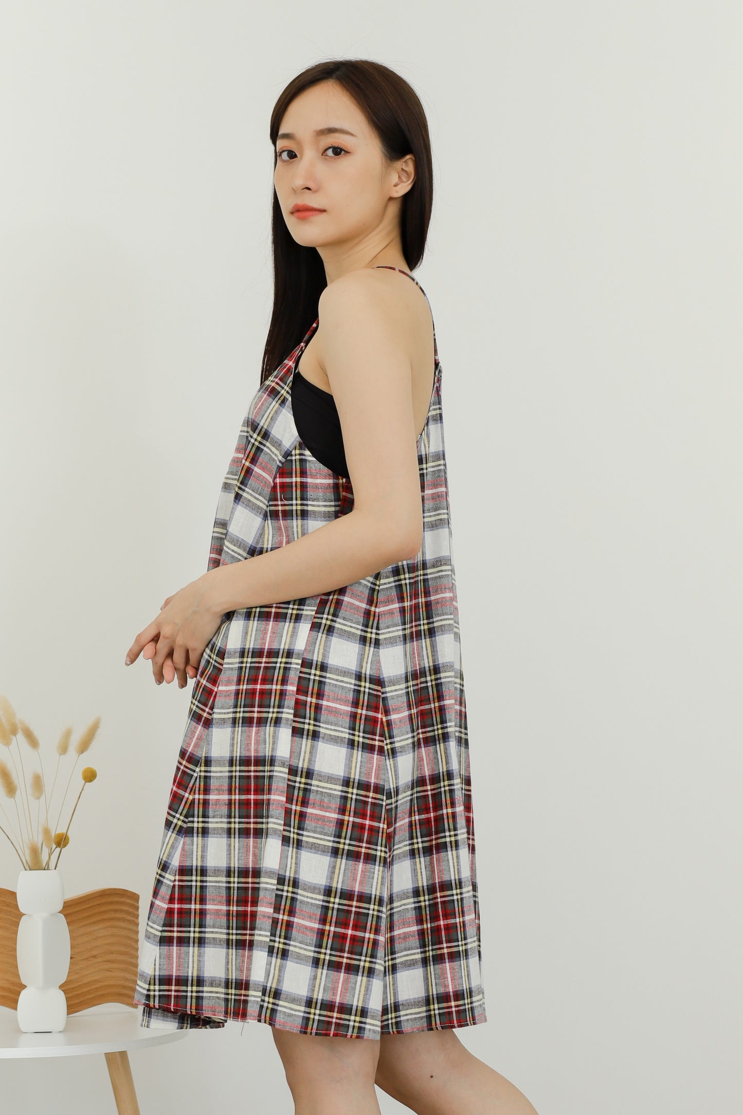 Zyanya Relaxed Summer Dress - Checks