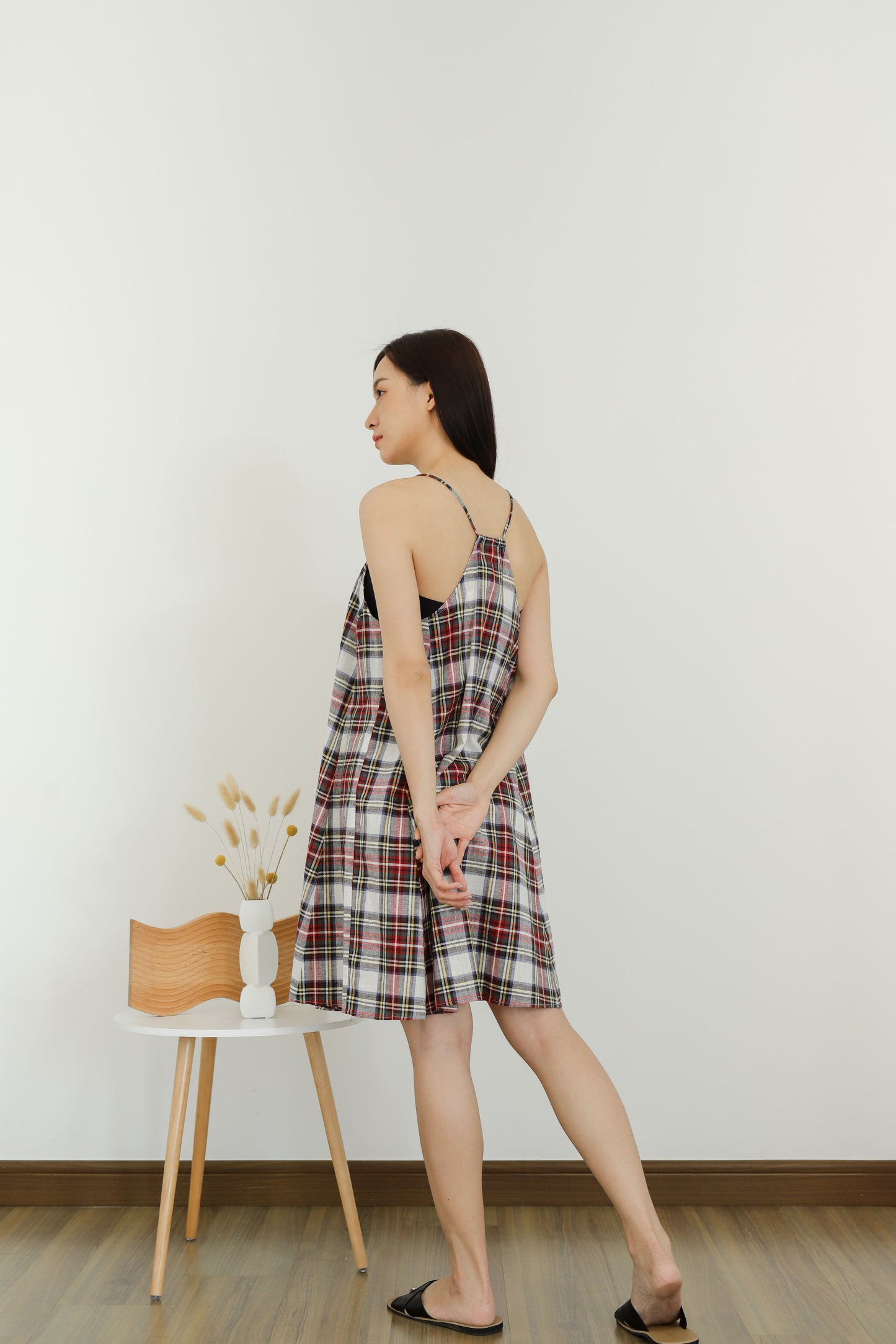 Zyanya Relaxed Summer Dress - Checks