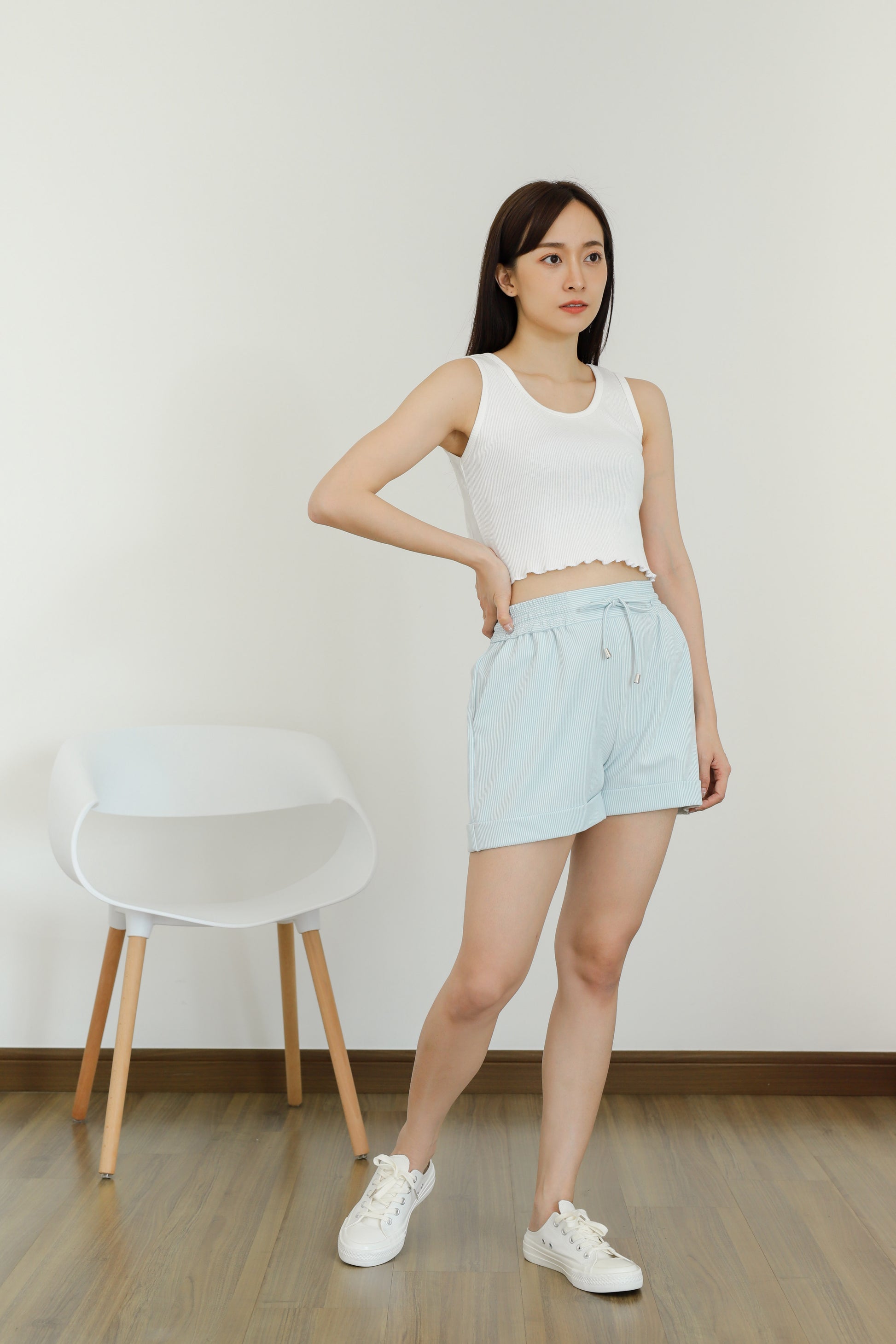 Leia Lounge Shorts - Blue Stripes