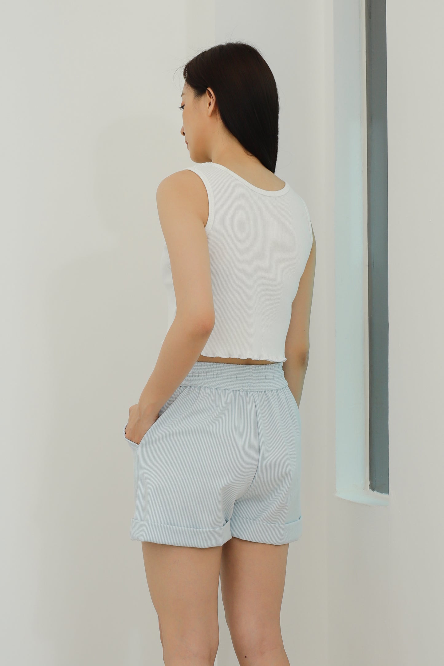 Leia Lounge Shorts - Blue Stripes