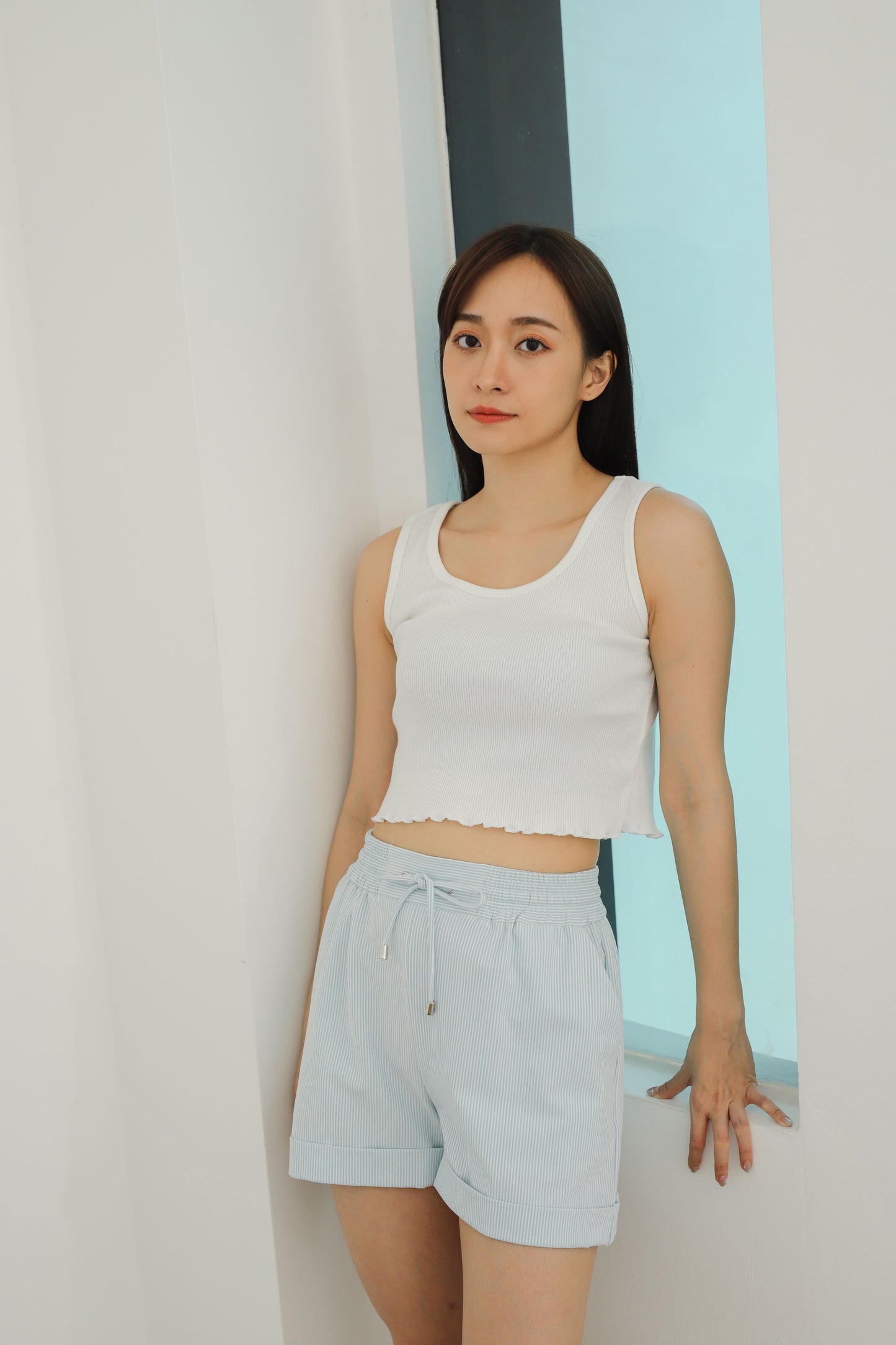Leia Lounge Shorts - Blue Stripes