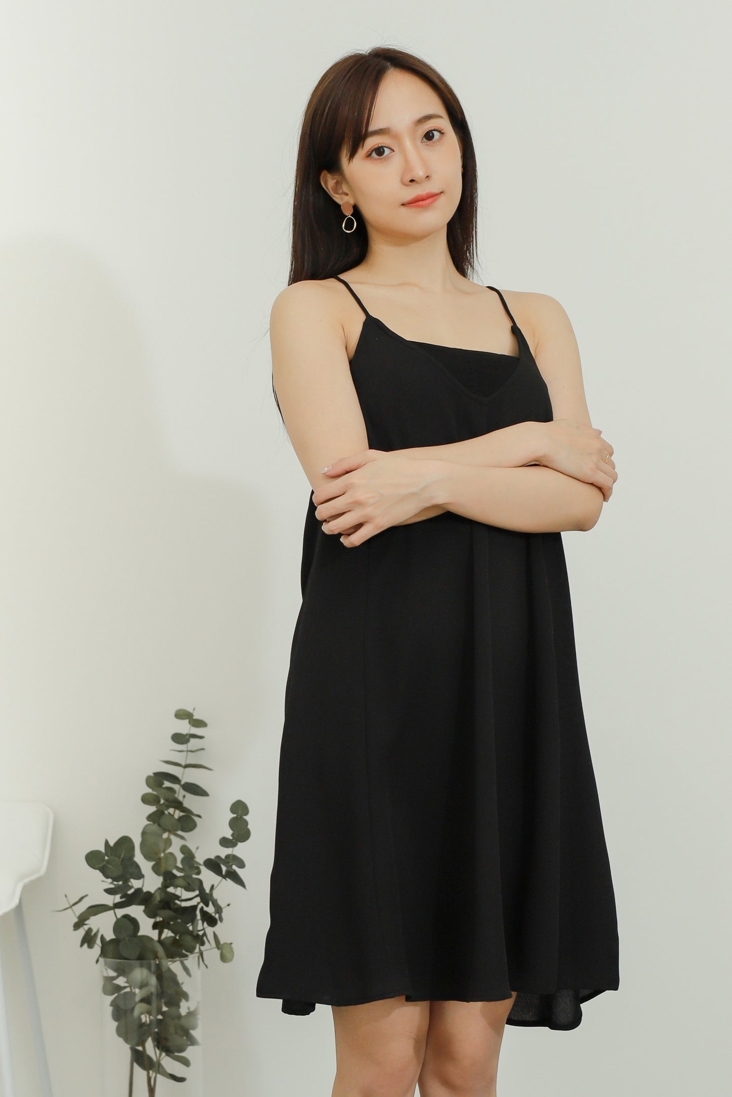Zyanya Relaxed Summer Dress - Black