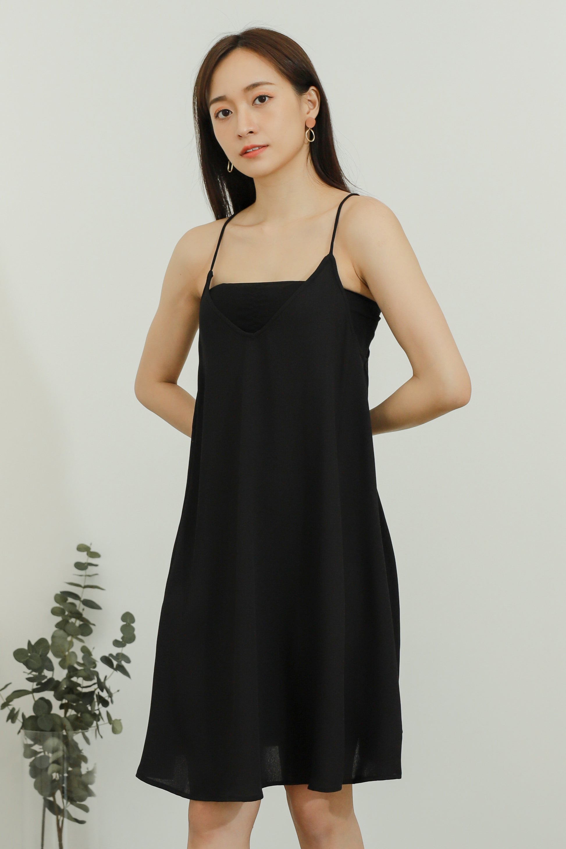 Zyanya Relaxed Summer Dress - Black
