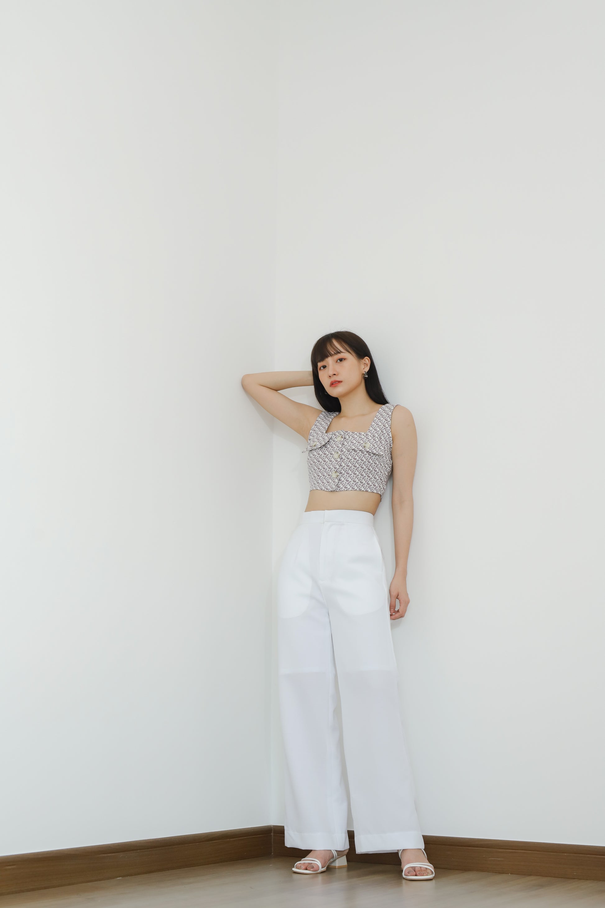 Alder Flap Pocket Cropped - Grey