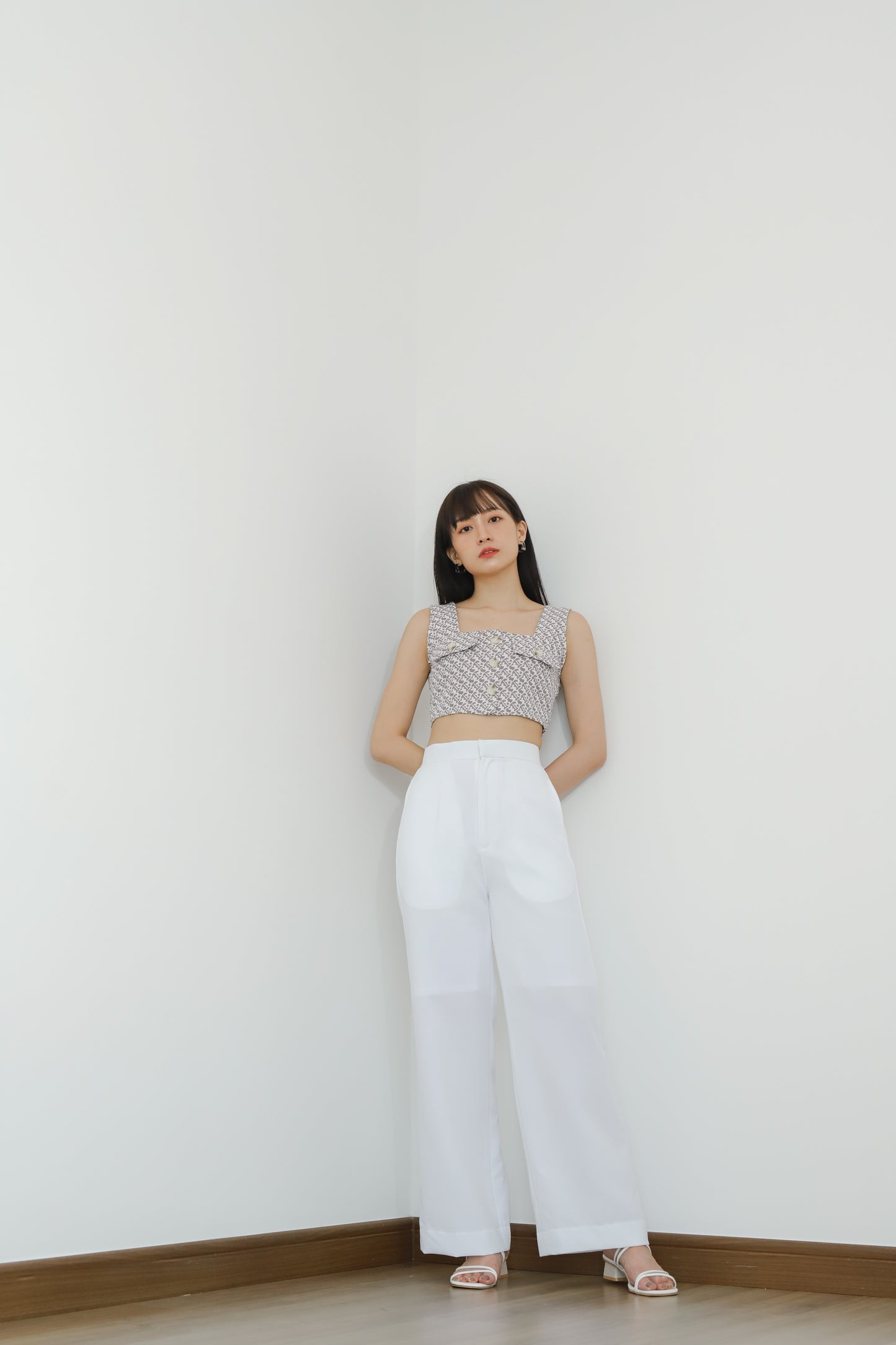 Alder Flap Pocket Cropped - Grey