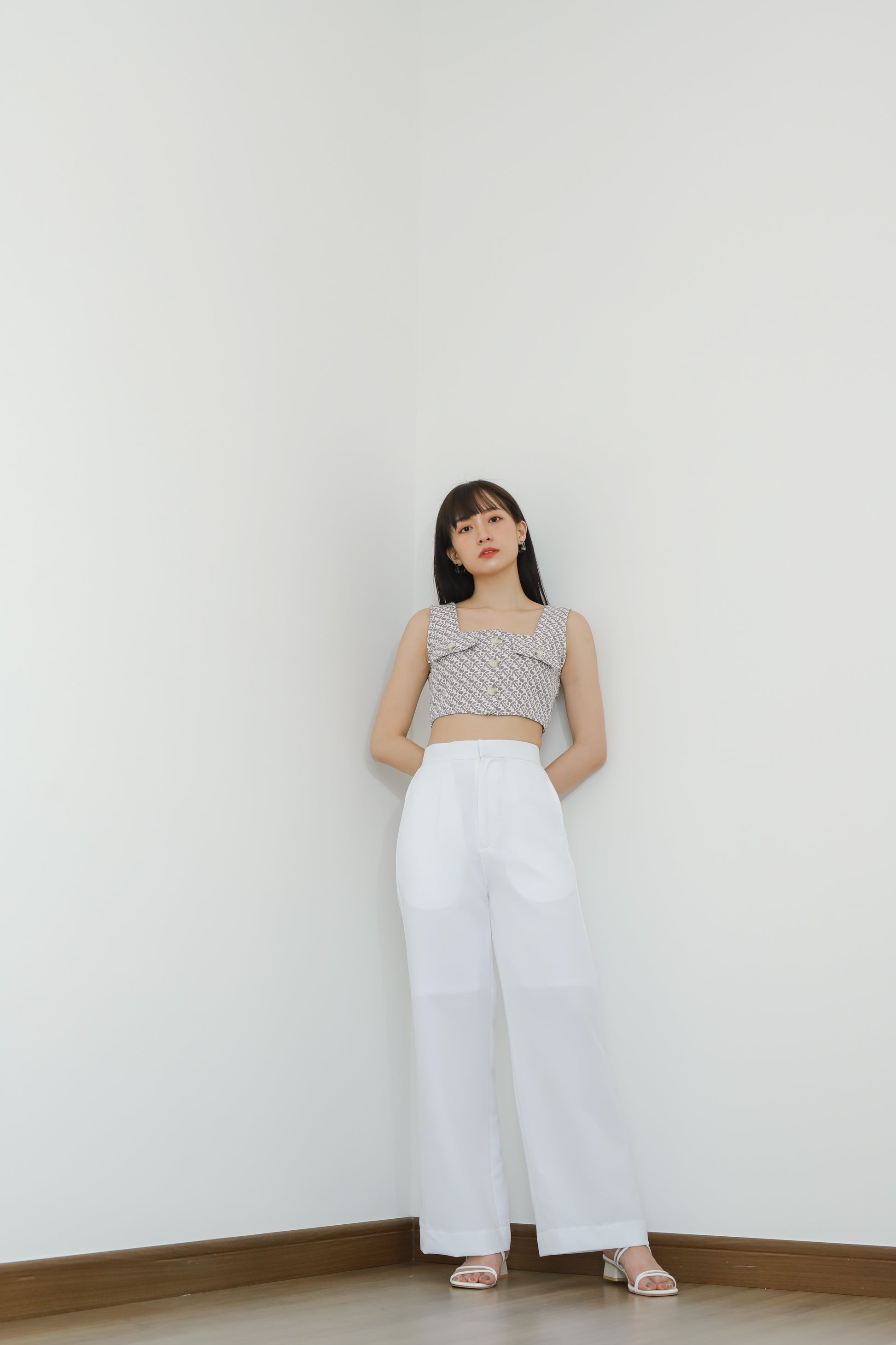 Alder Flap Pocket Cropped - Grey