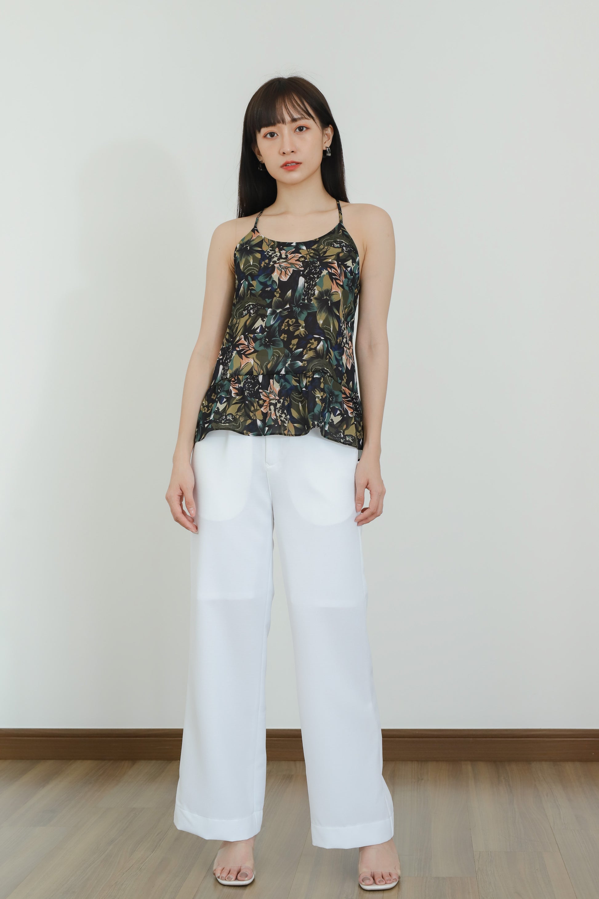 Areca Y-Ruffles Top - Floral