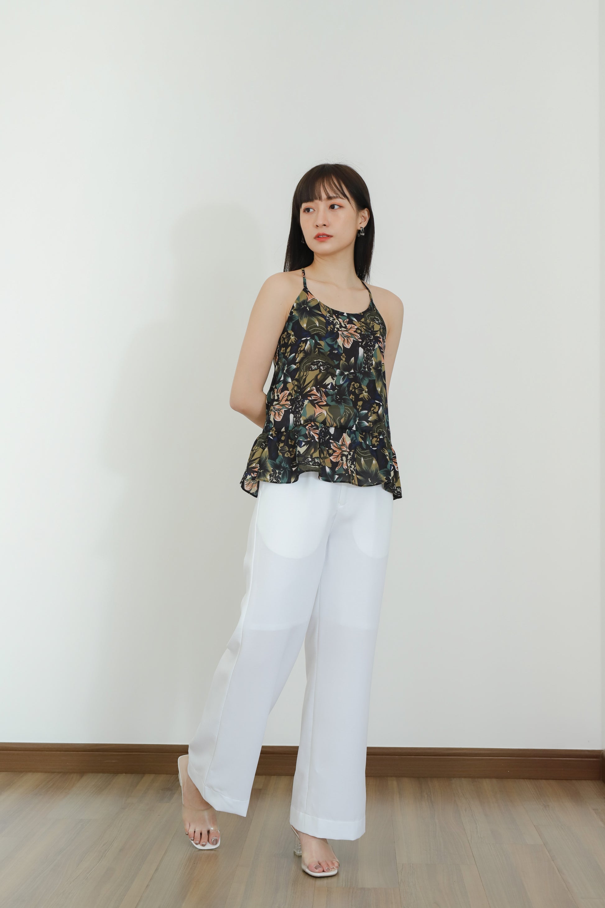 Areca Y-Ruffles Top - Floral