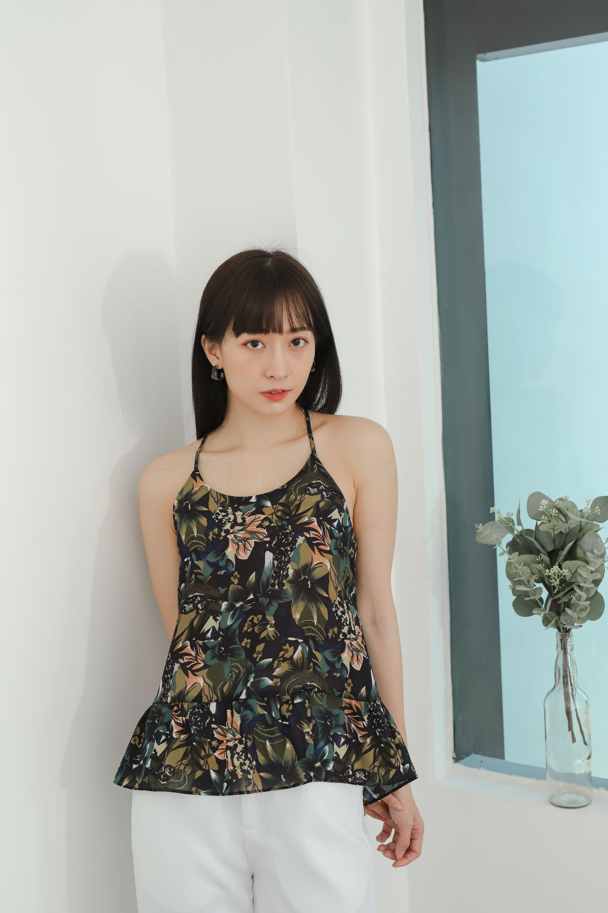 Areca Y-Ruffles Top - Floral