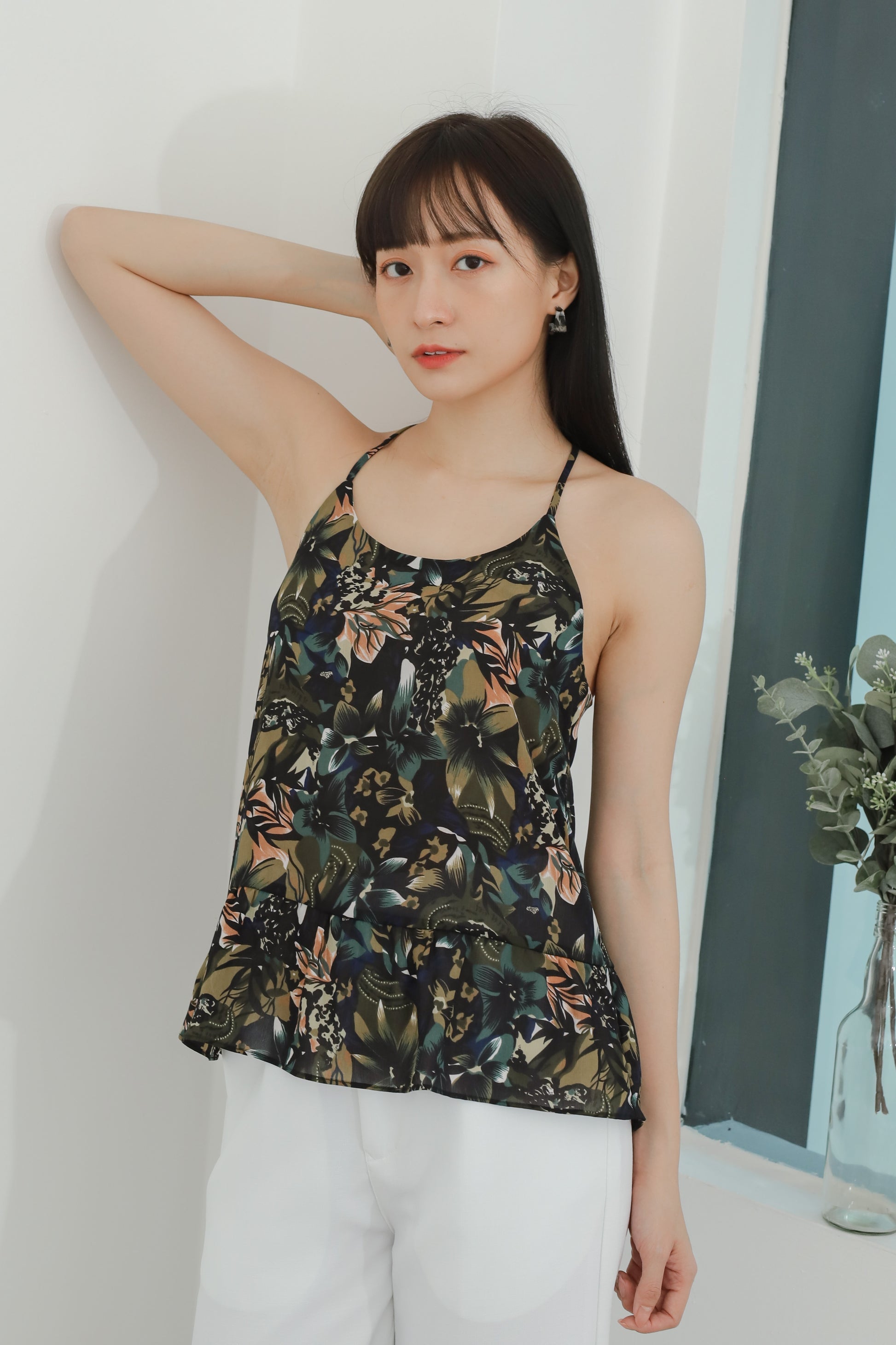 Areca Y-Ruffles Top - Floral