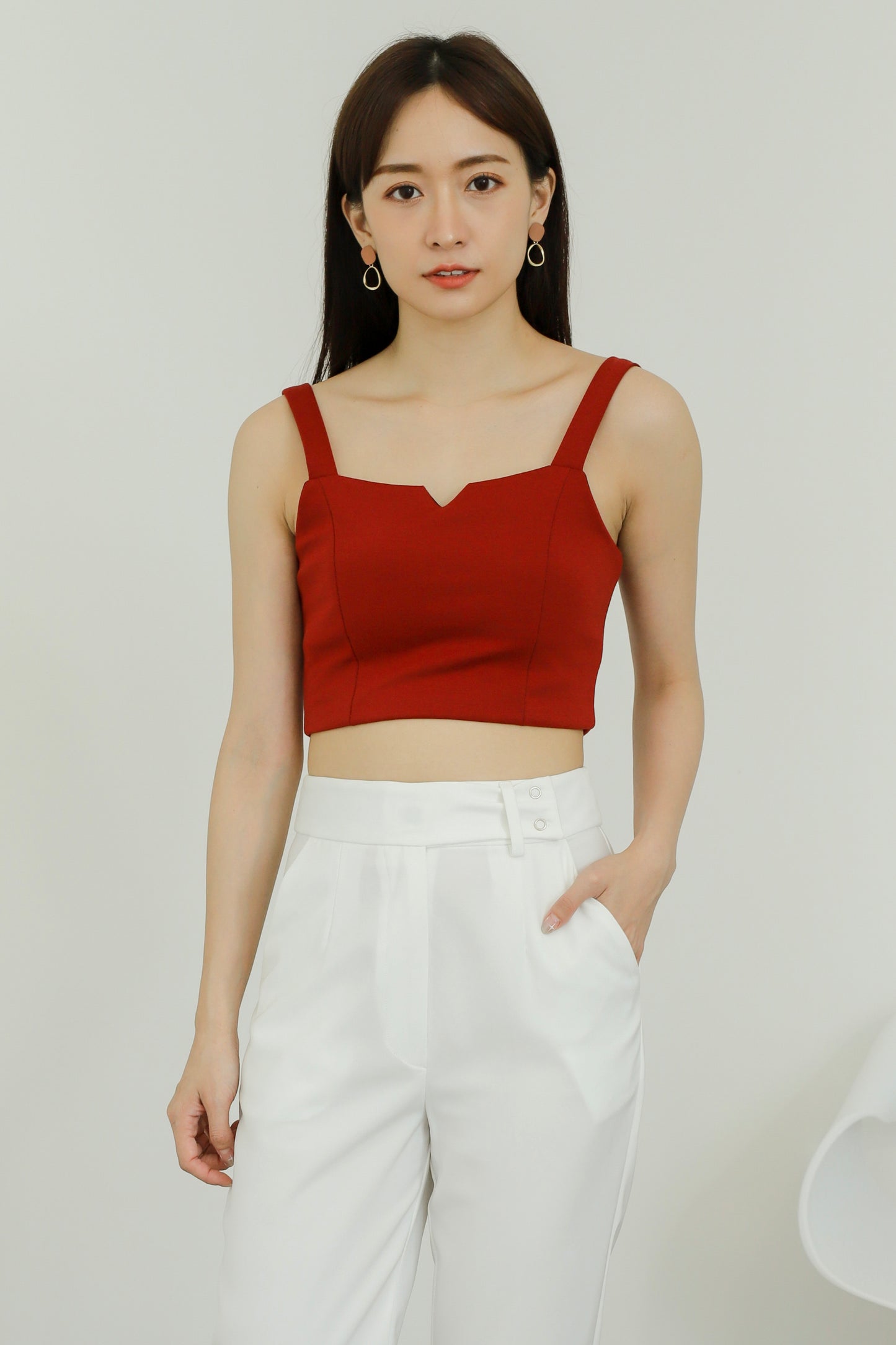 Vera Cropped Tank Top - Sienna
