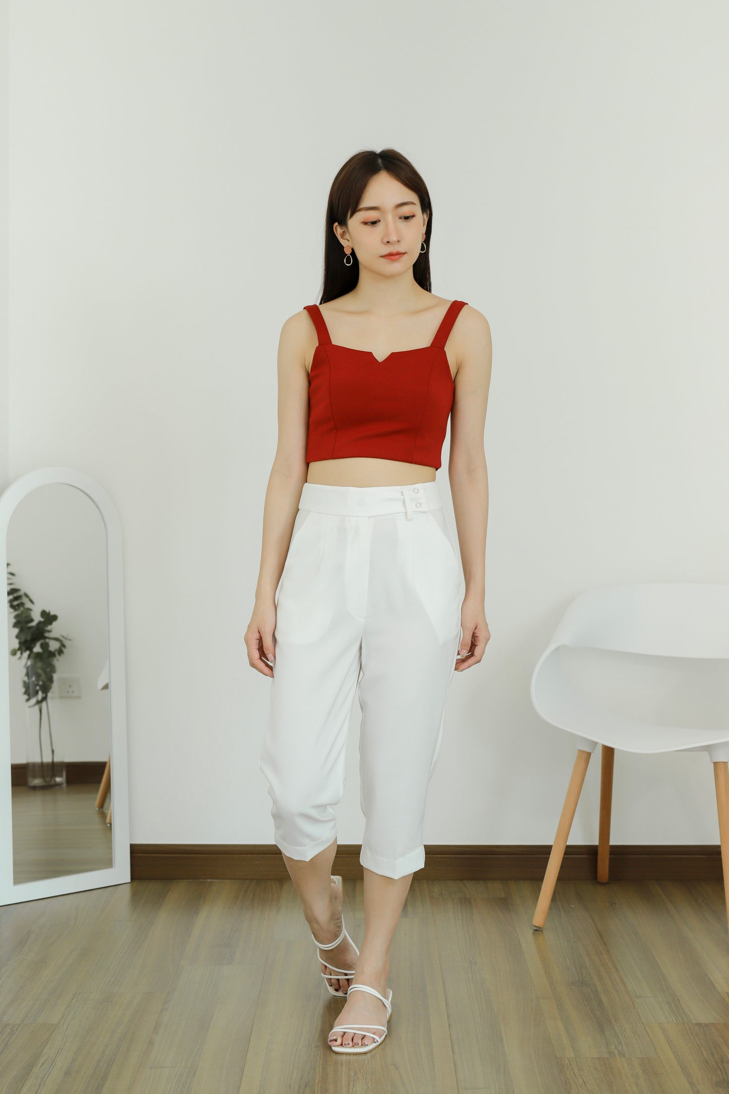 Vera Cropped Tank Top - Sienna
