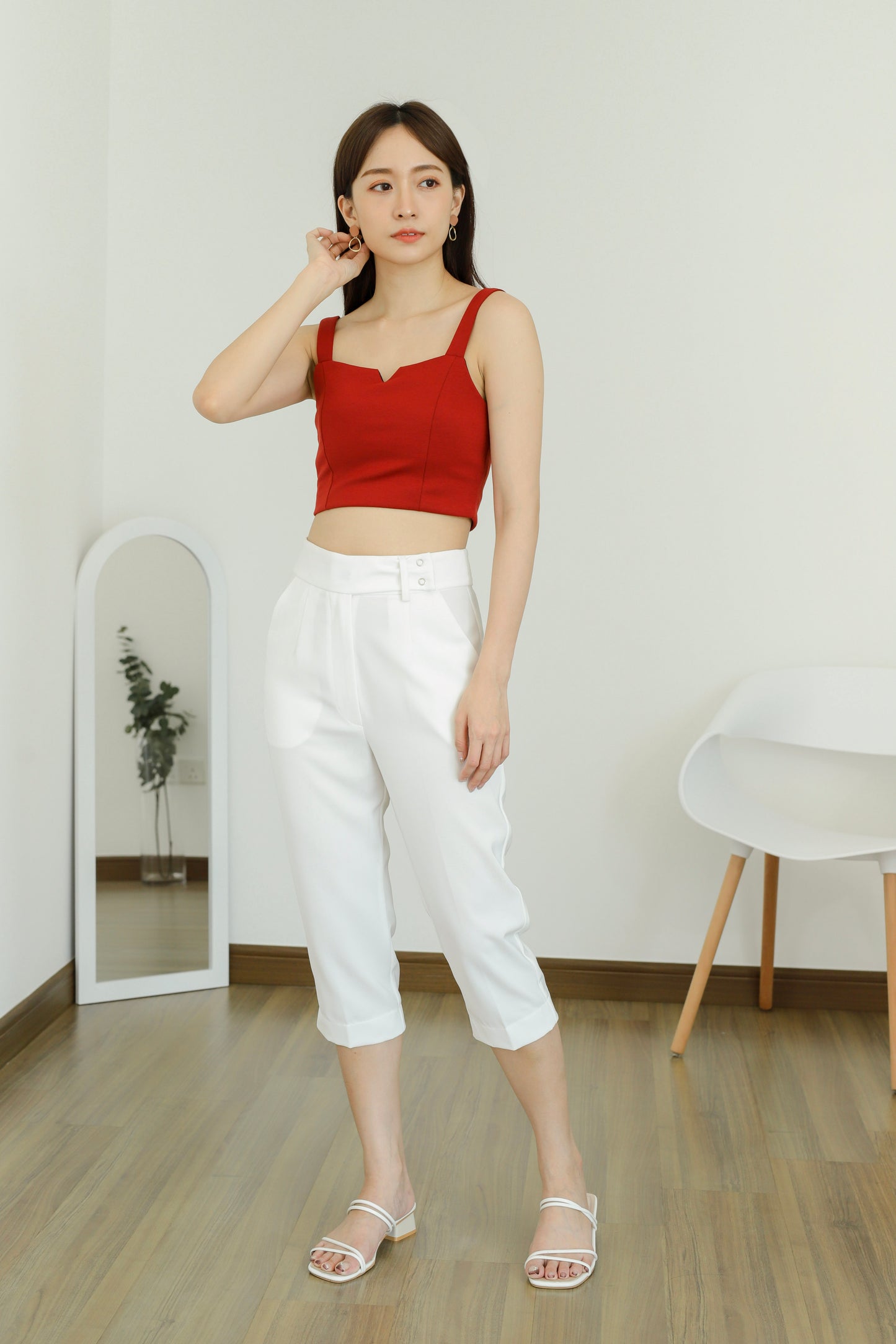 Vera Cropped Tank Top - Sienna