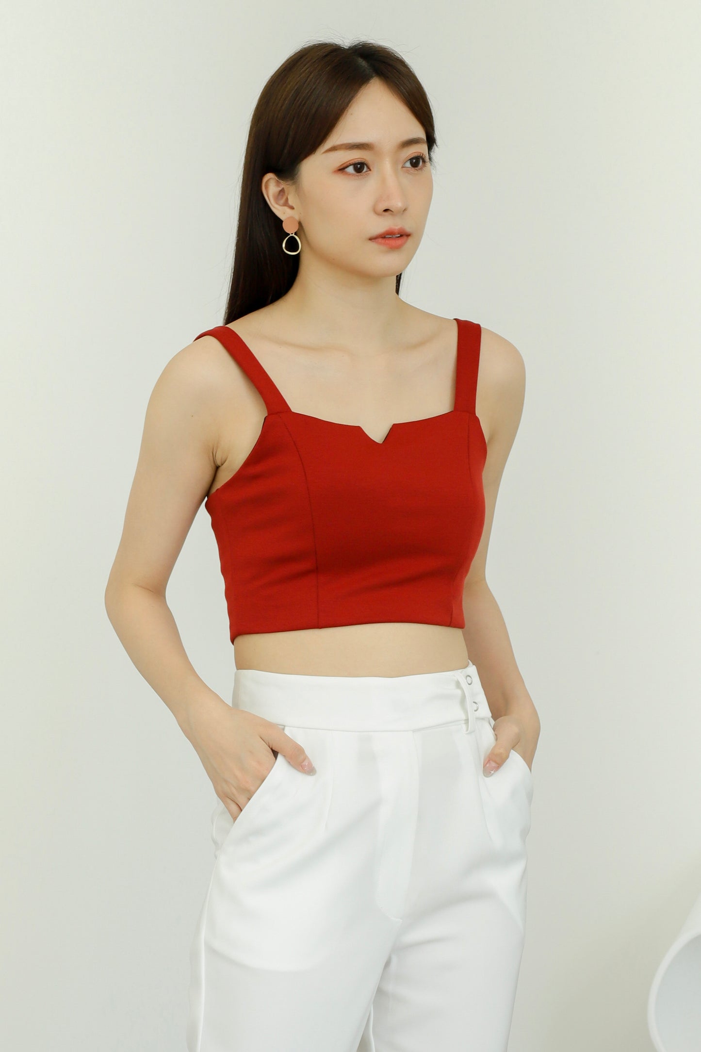 Vera Cropped Tank Top - Sienna