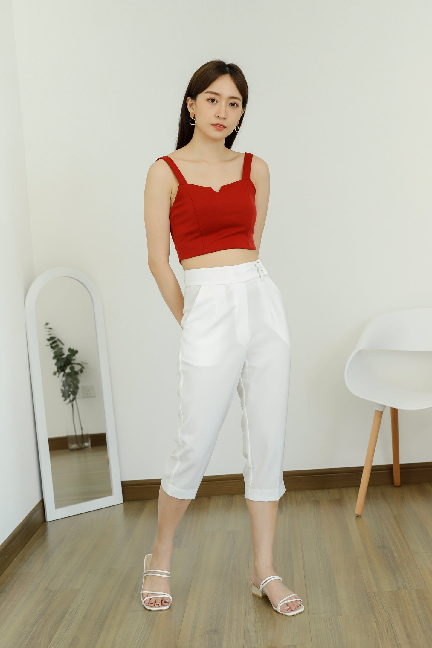 Vera Cropped Tank Top - Sienna