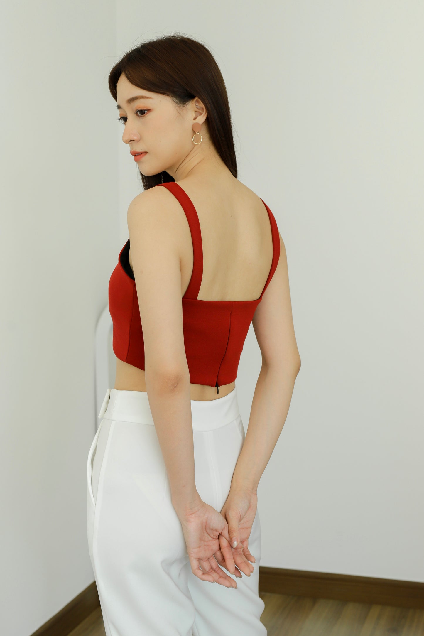 Vera Cropped Tank Top - Sienna