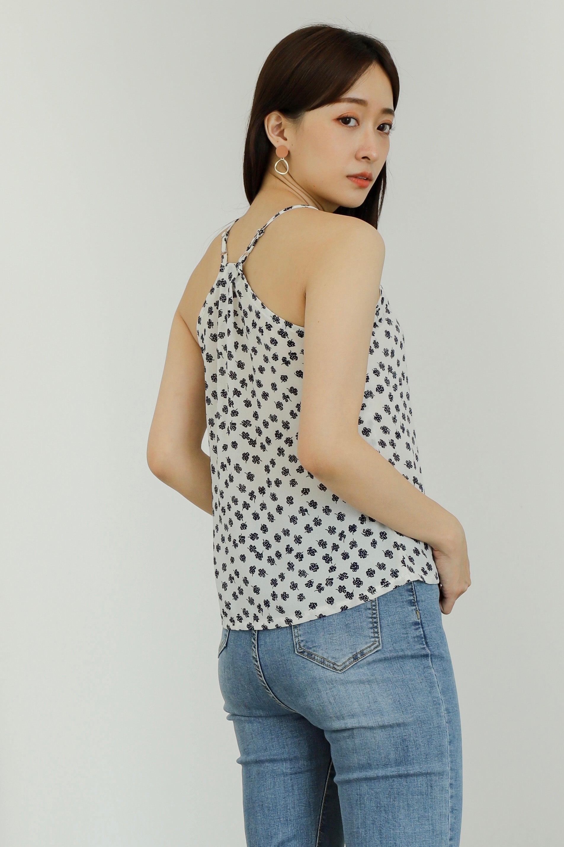 Mabel Contrast Top - Cream