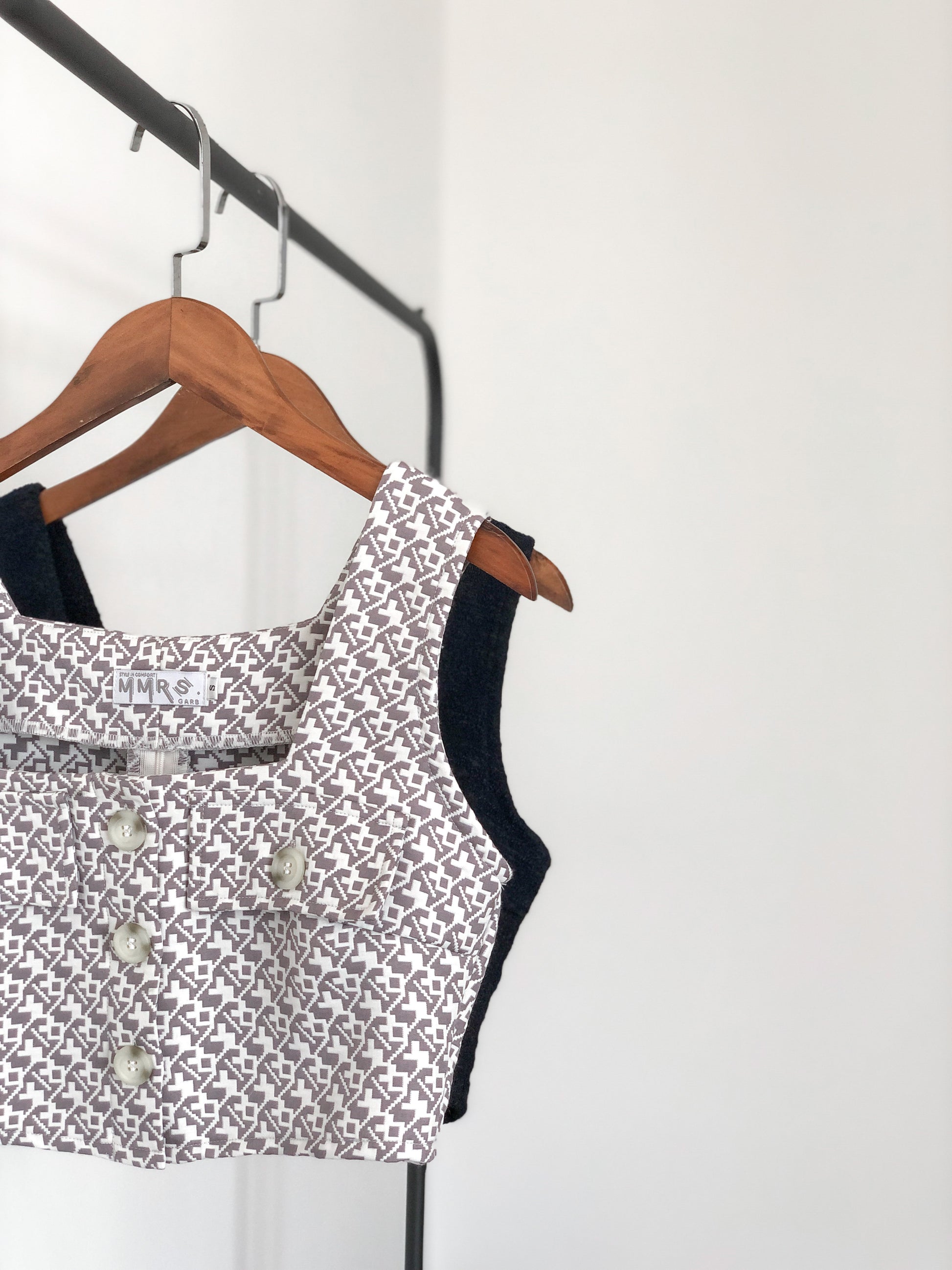 Alder Flap Pocket Cropped - Grey