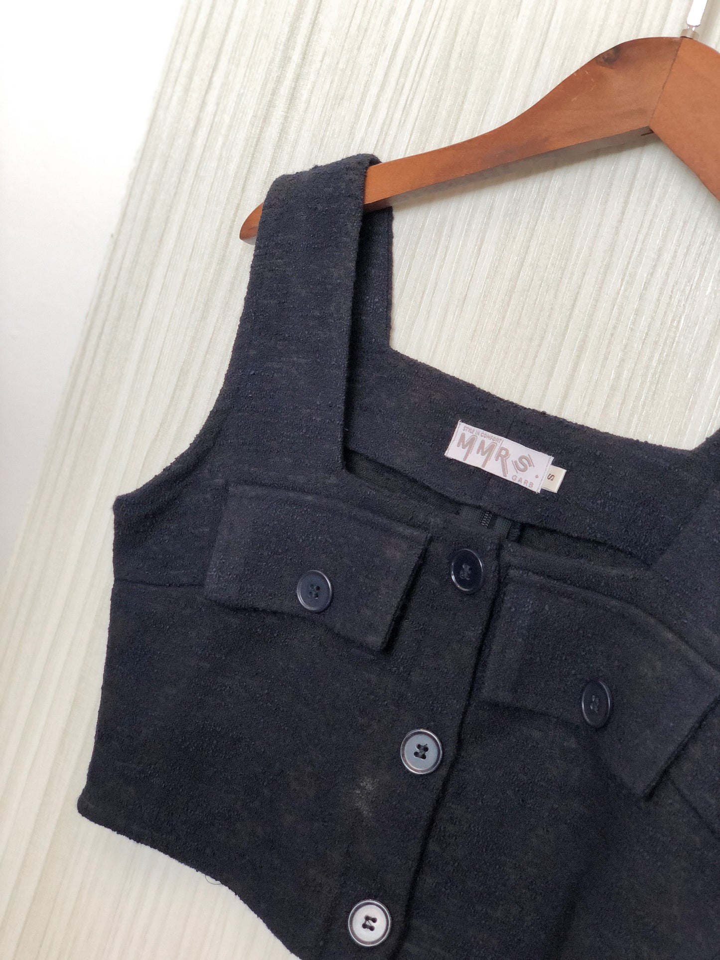 Alder Flap Pocket Cropped - Dark Navy