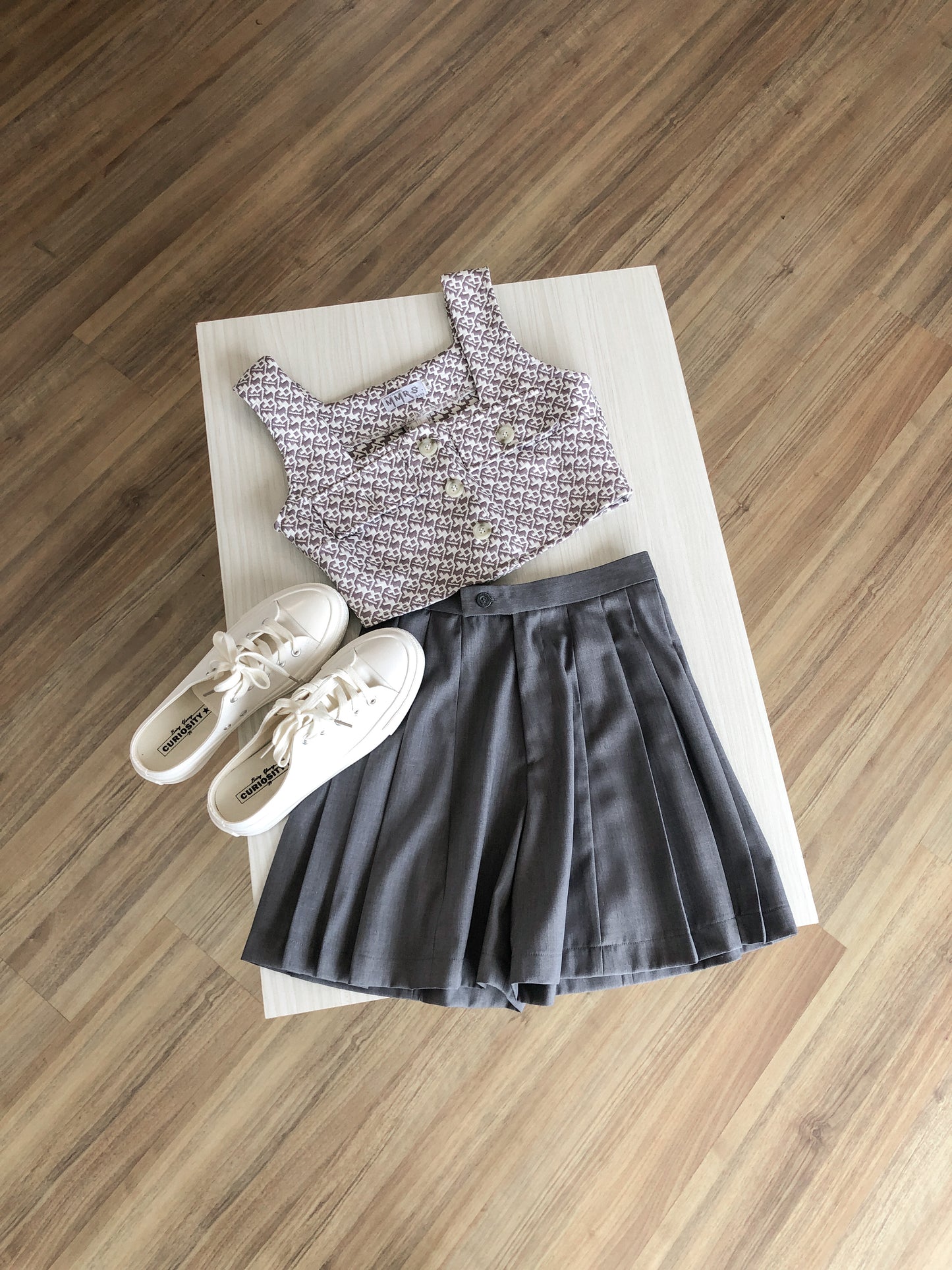 Alder Flap Pocket Cropped - Grey