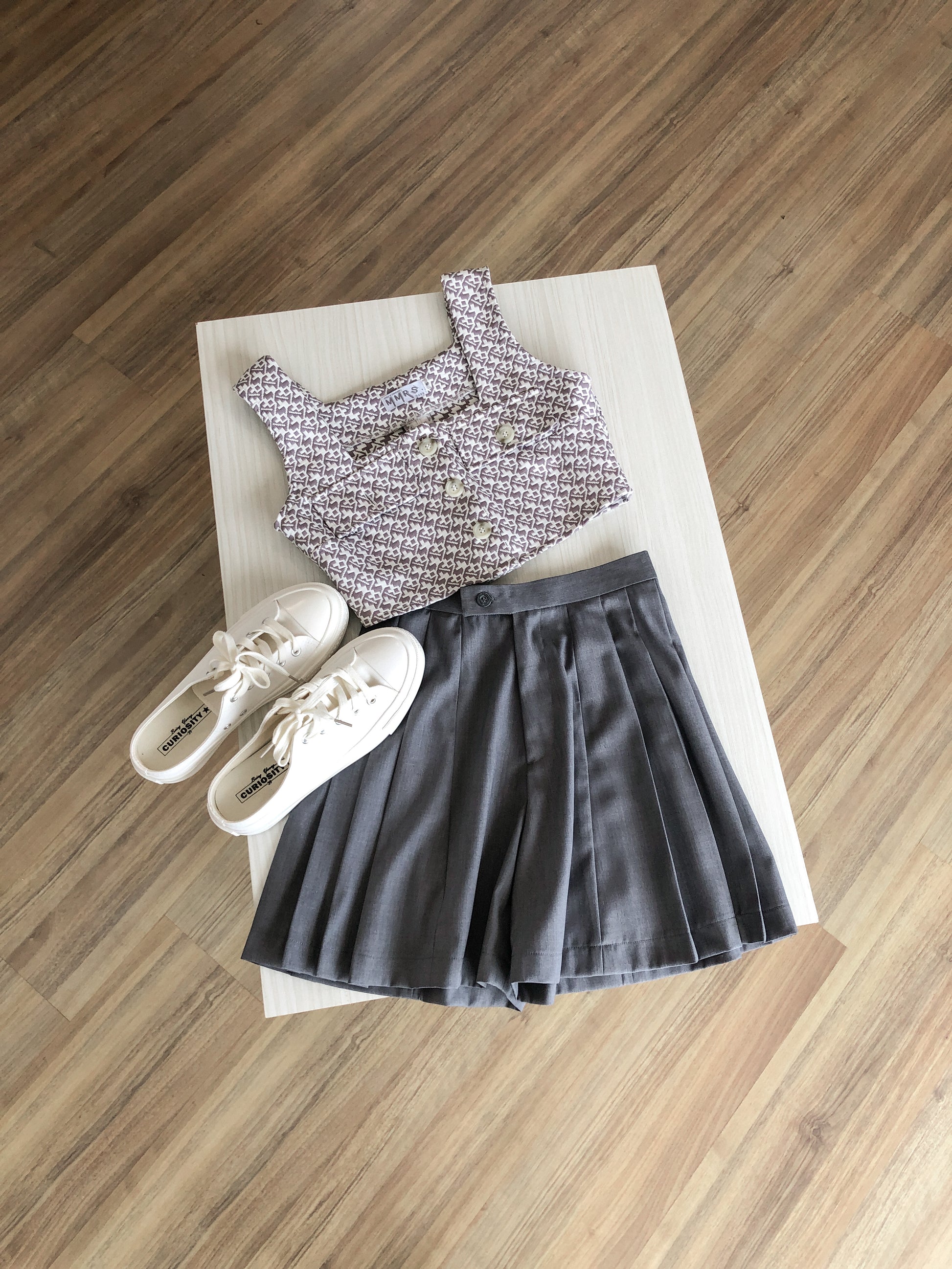 Alder Flap Pocket Cropped - Grey