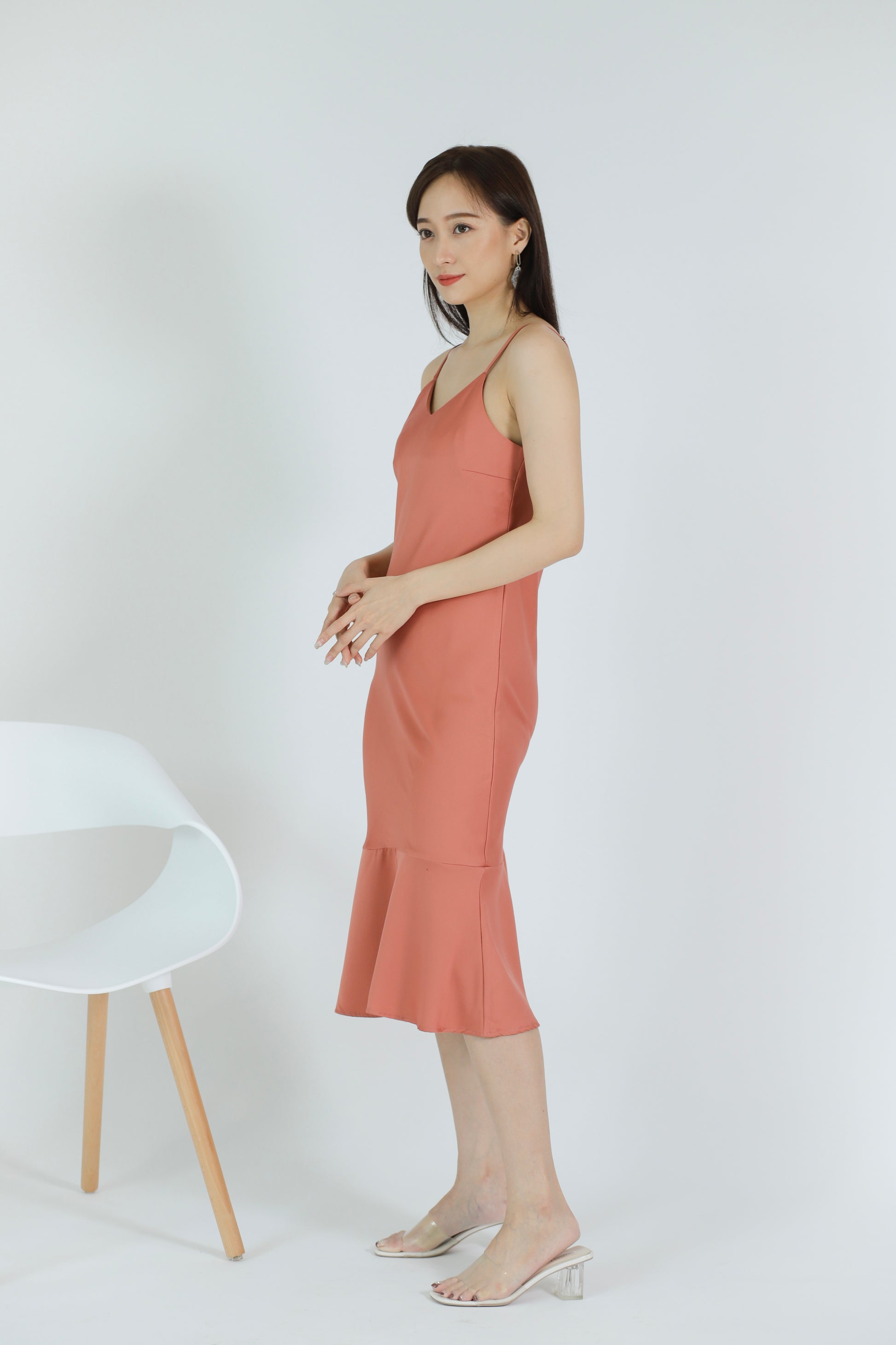 Oliviarose Satin Slip Dress - Blush