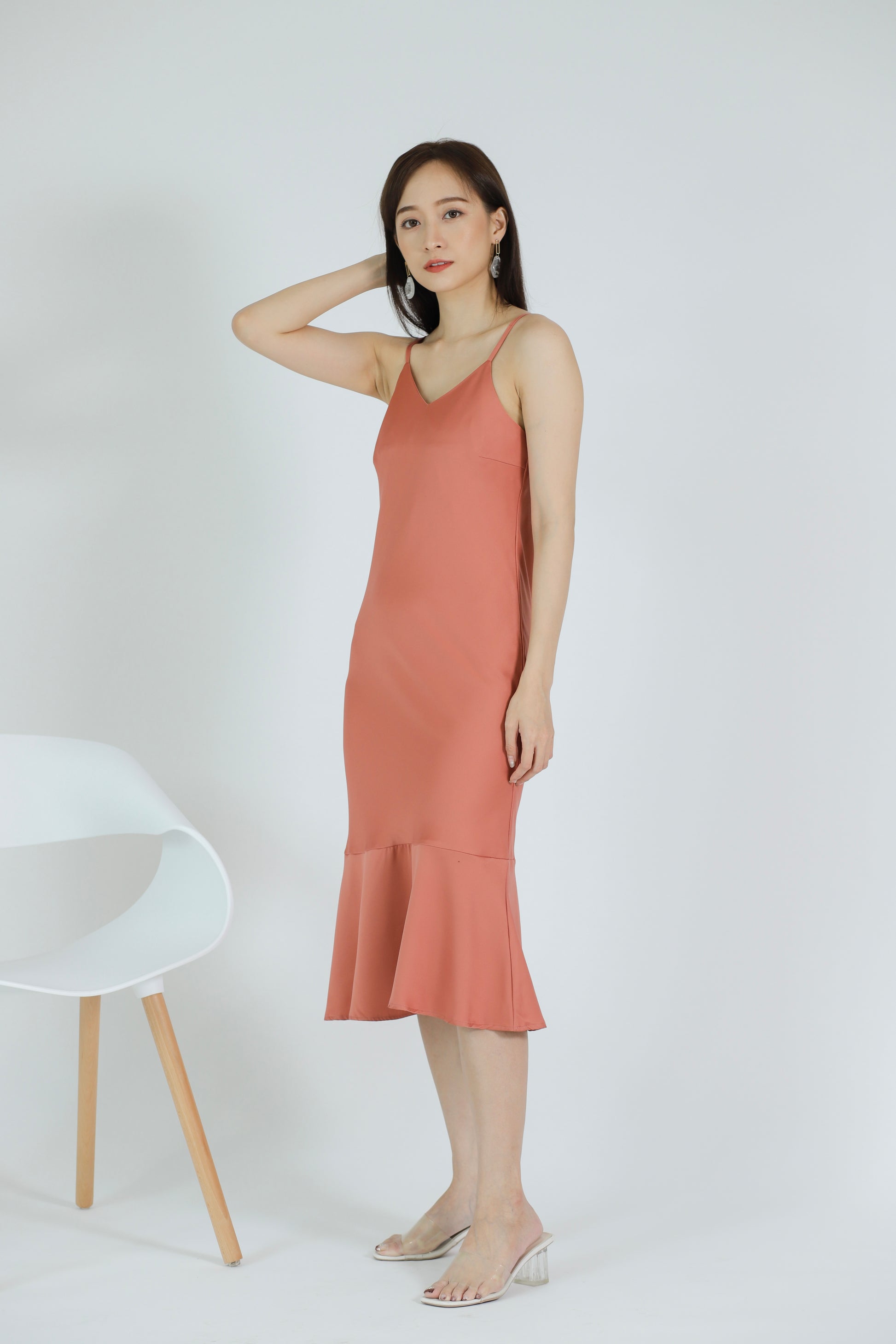 Oliviarose Satin Slip Dress - Blush