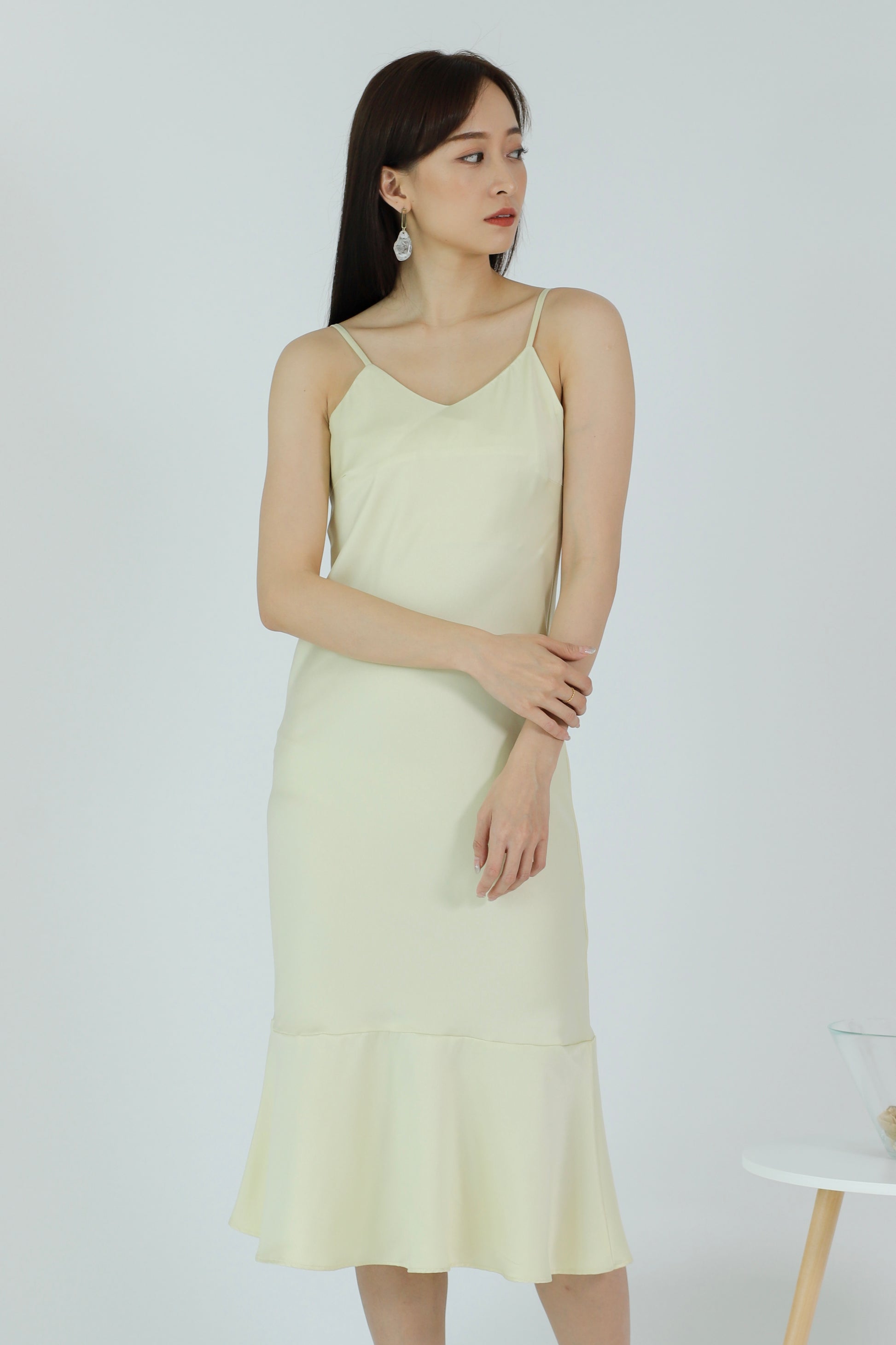Oliviarose Satin Slip Dress - Cream