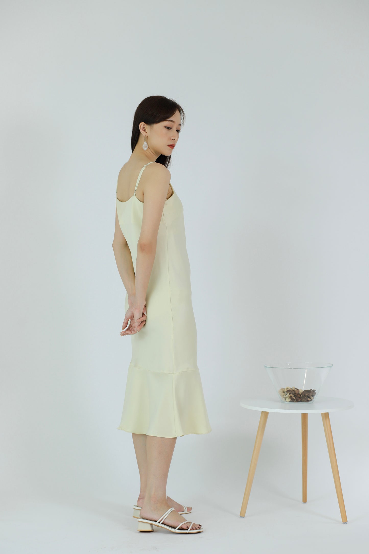 Oliviarose Satin Slip Dress - Cream