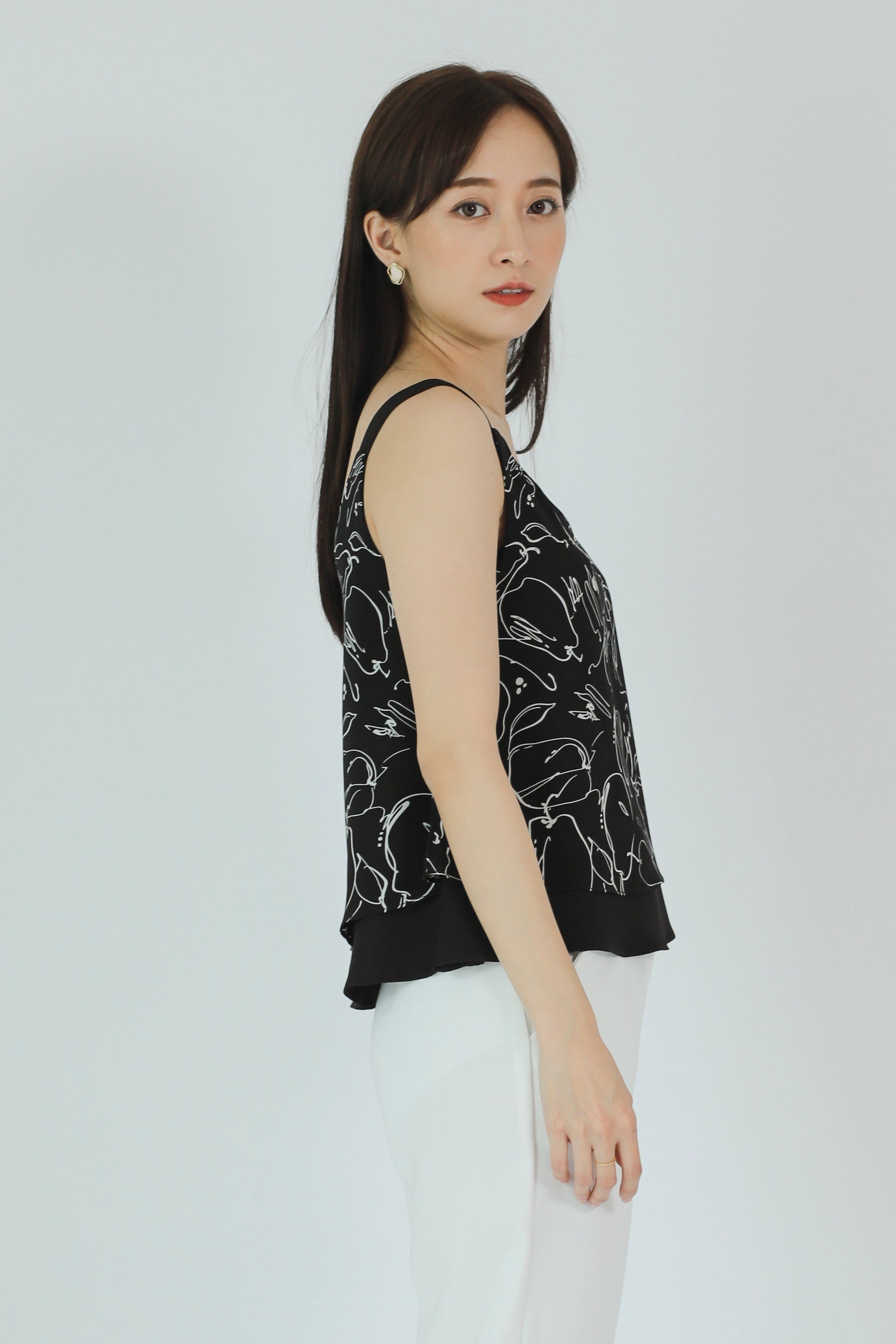 Lilybelle Print Top - Black